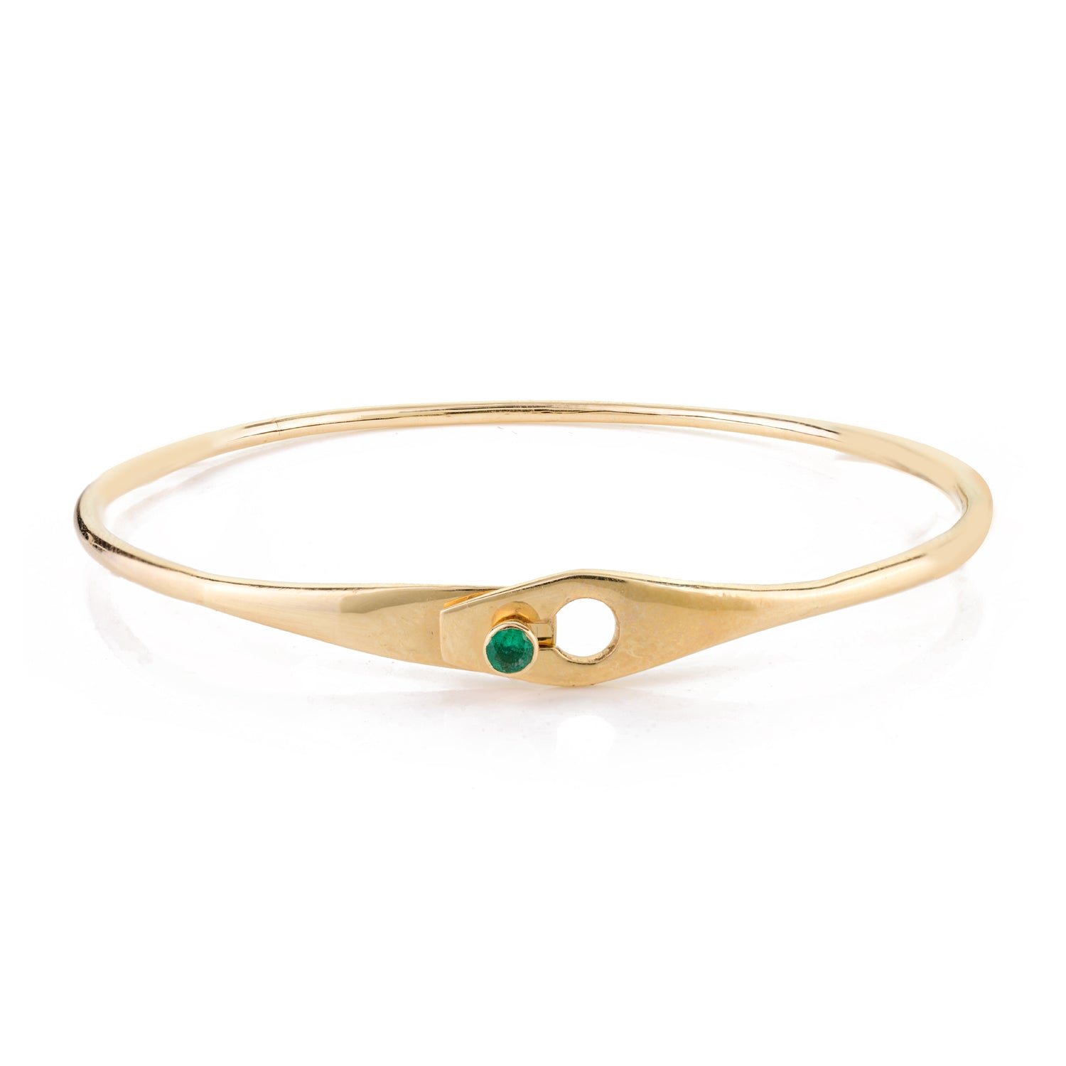 Emerald 18K Gold Bangle