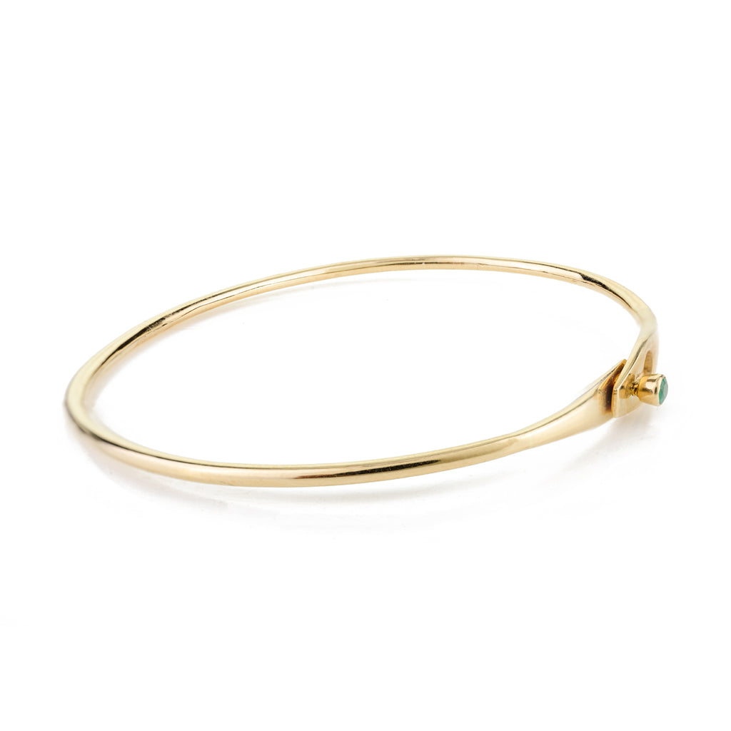 Emerald 18K Gold Bangle