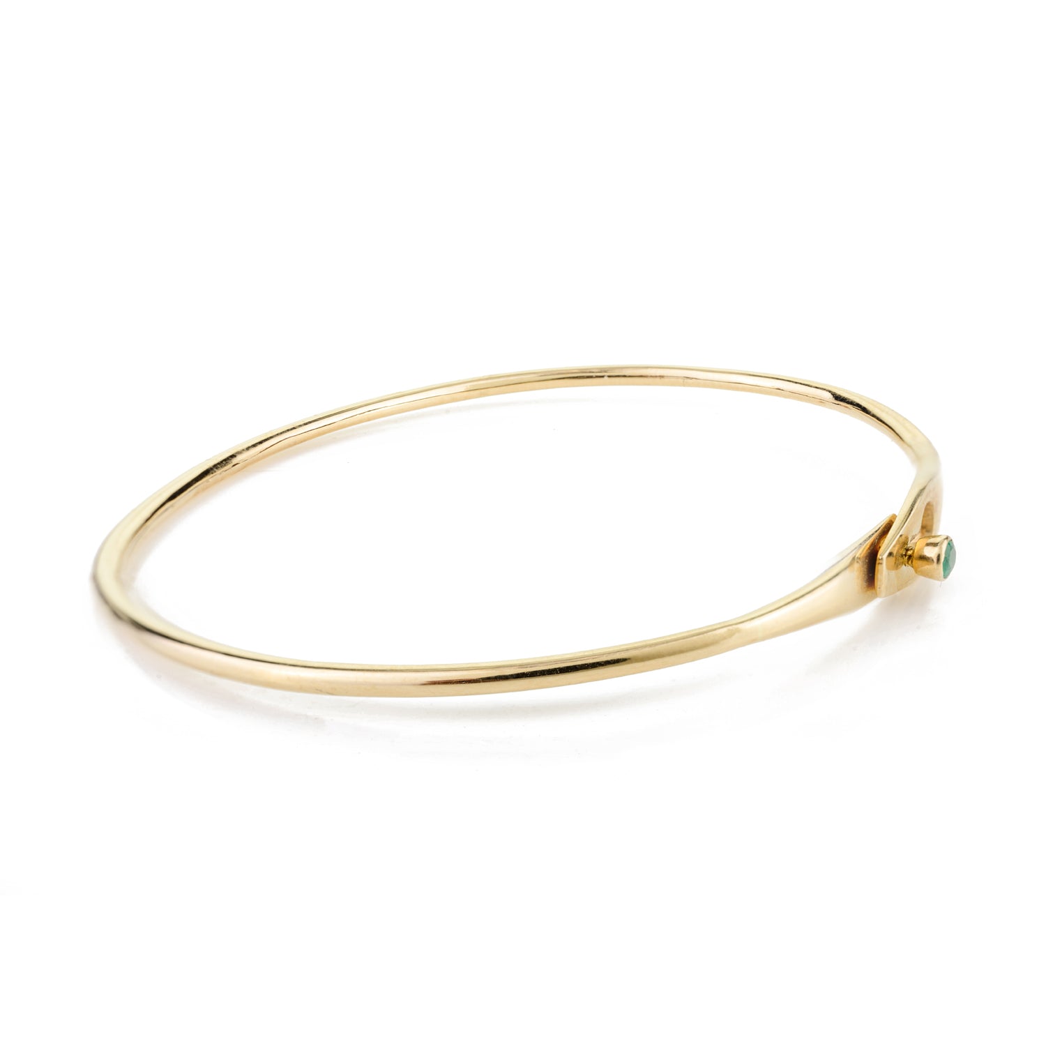 Emerald 18K Gold Bangle