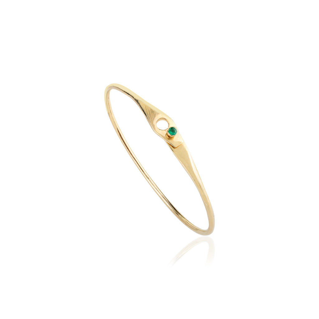 Emerald 18K Gold Bangle
