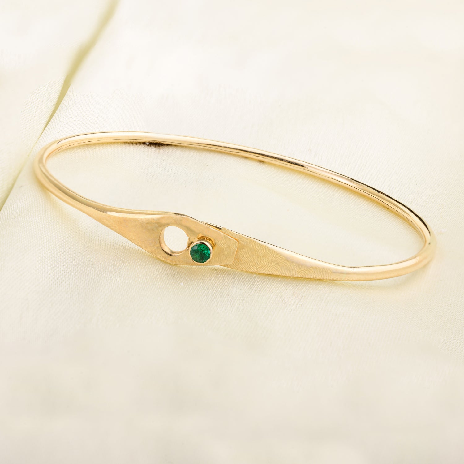 Emerald 18K Gold Bangle