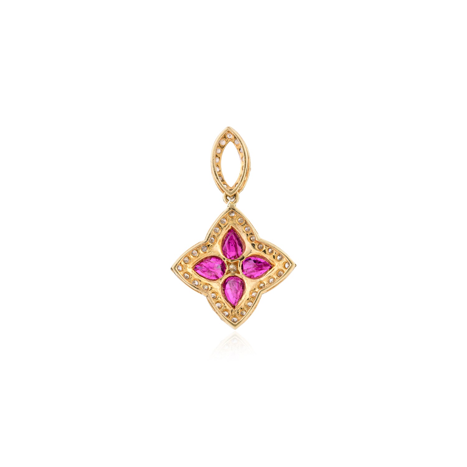 Ruby Diamond Gold Necklace for Women