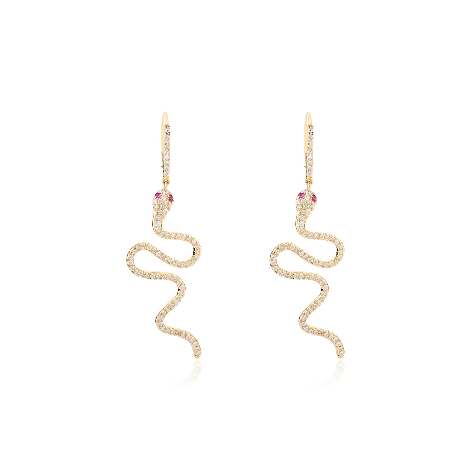 Snake Diamond Earring Gold