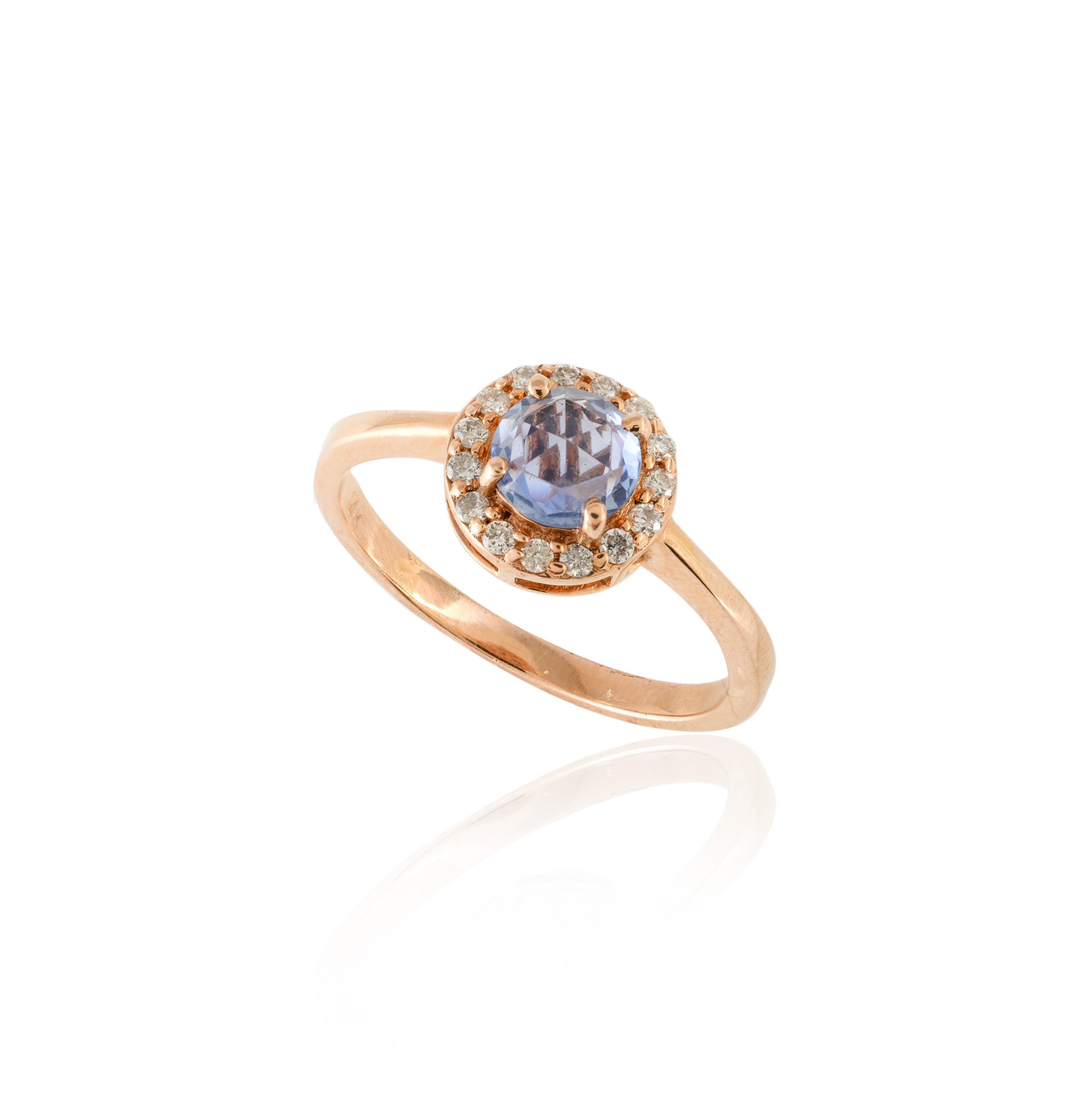 Real Diamond Gold Ring, Solid 14K Yellow Gold Ring