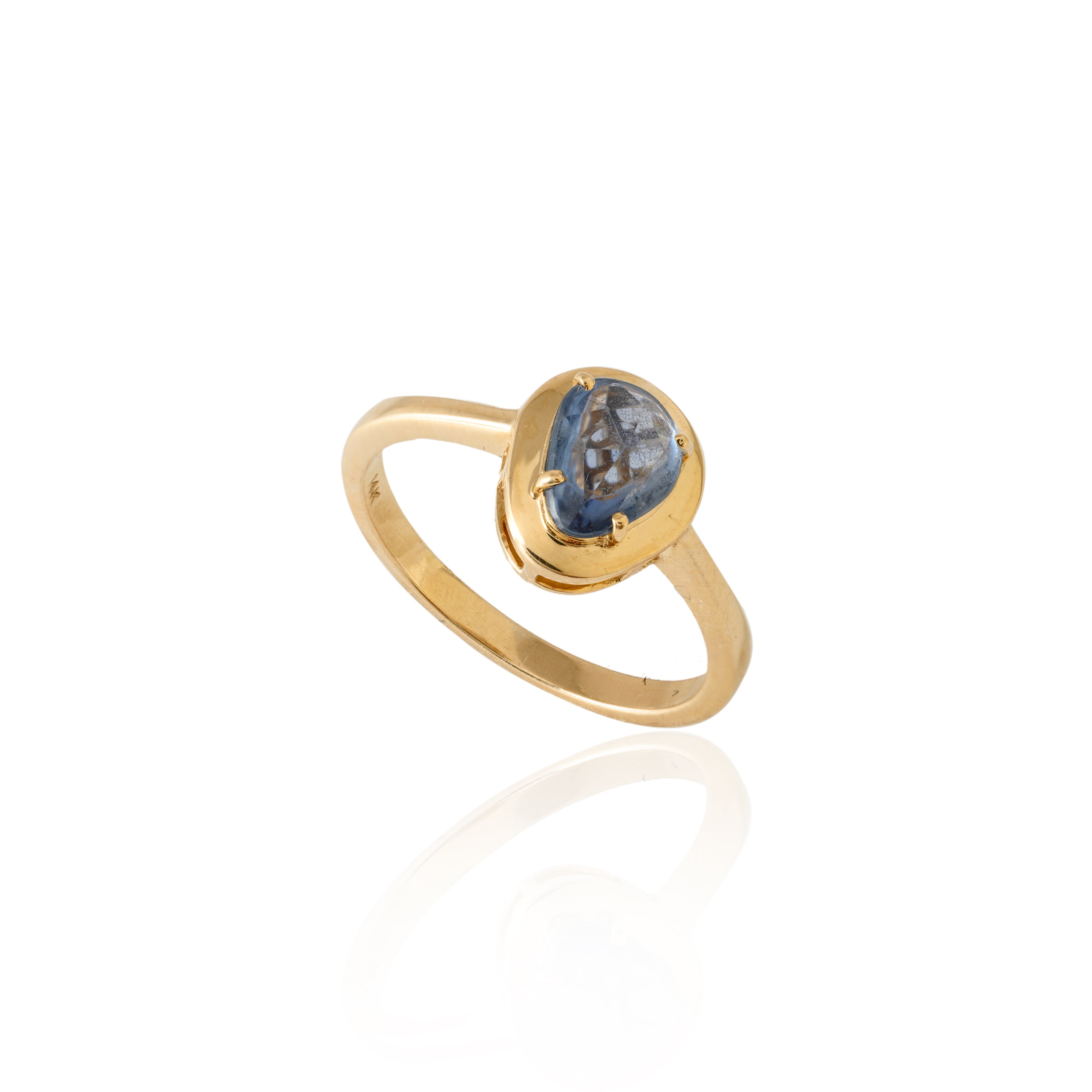 Natural Blue Sapphire Gold Ring