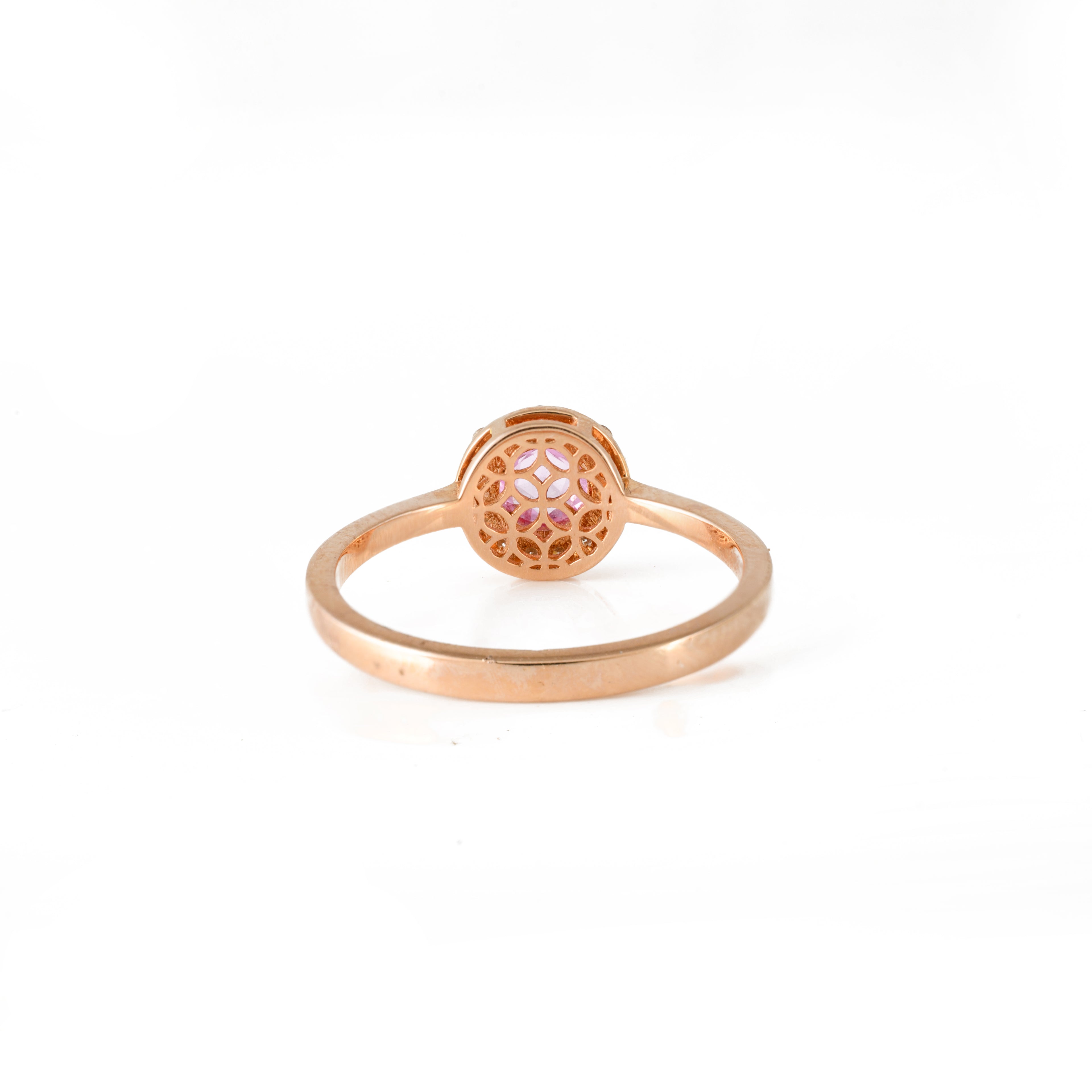 Natural Pink Sapphire Diamond Ring