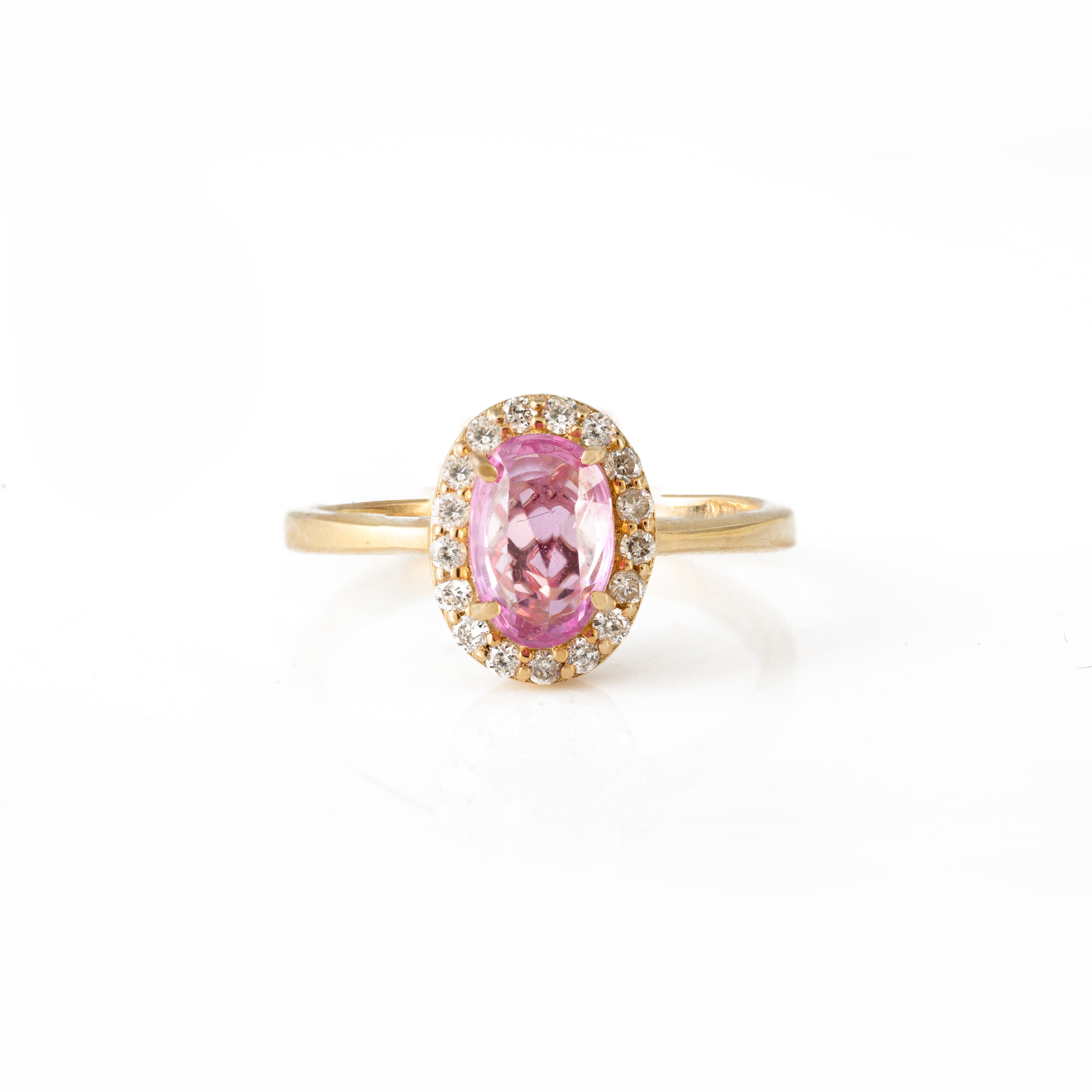Rose Cut Pink Sapphire Diamond Ring