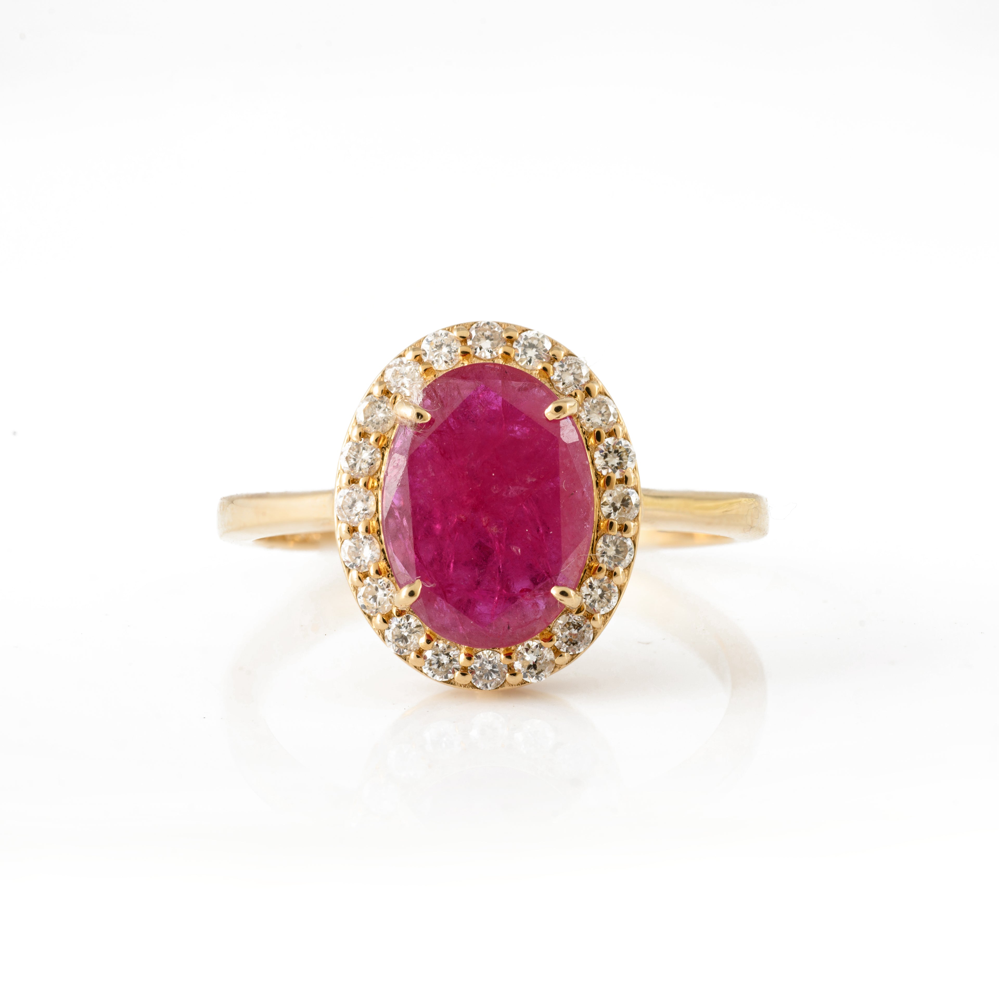 Pink Sapphire Diamond Ring