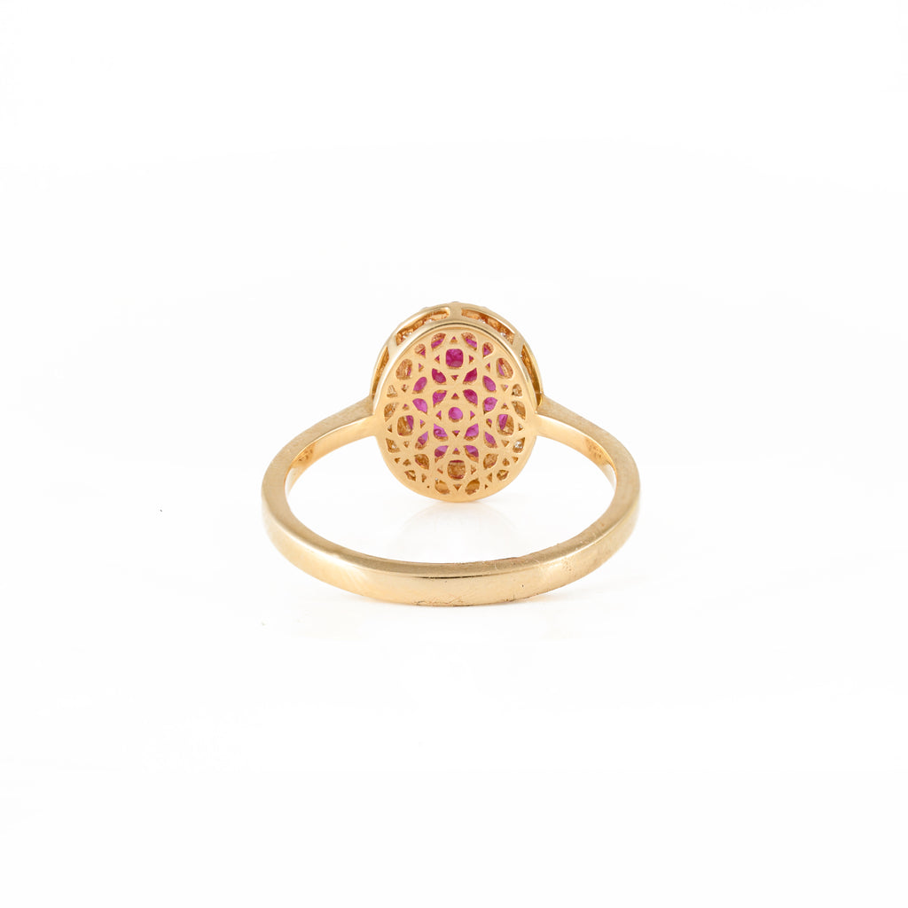 Pink Sapphire Diamond Ring