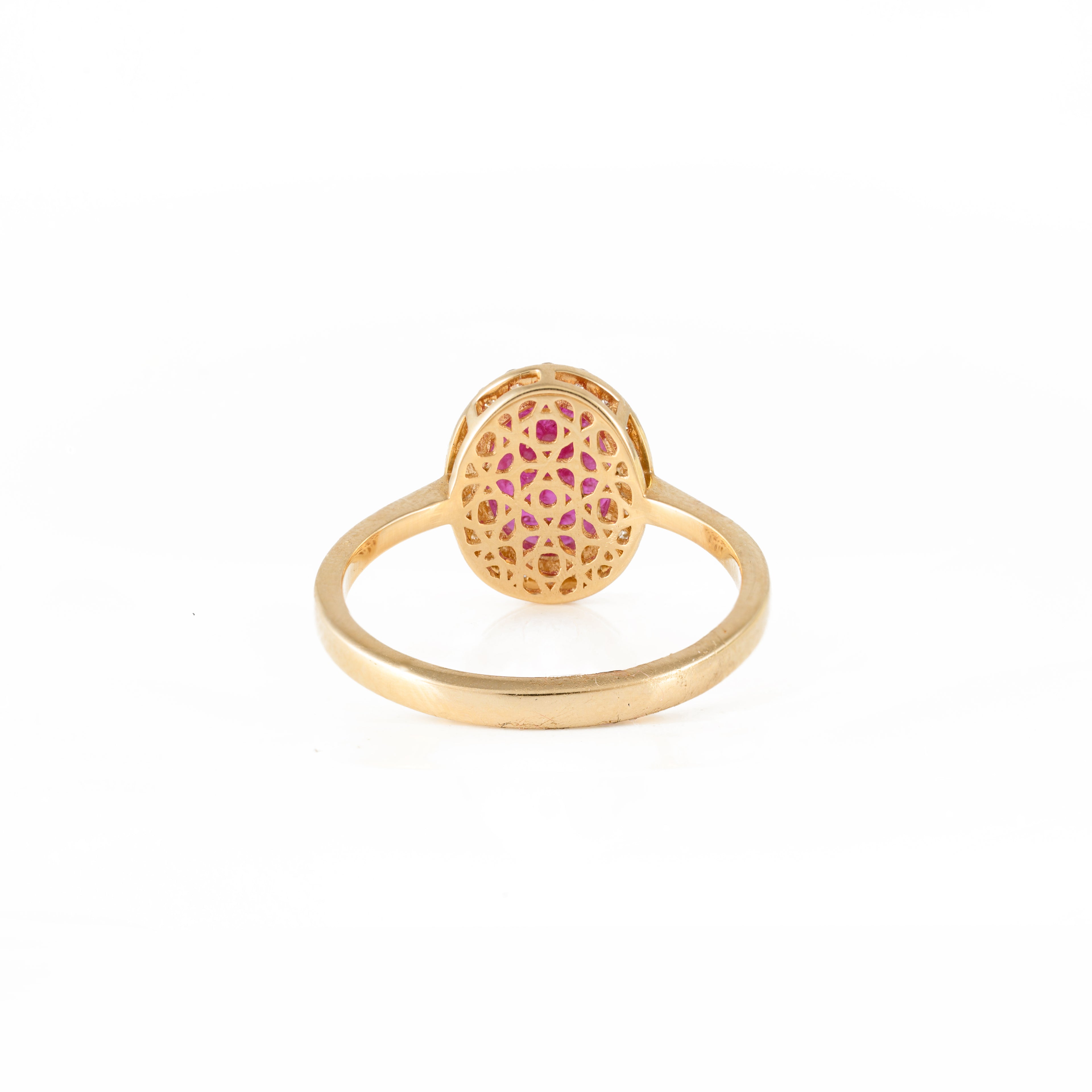 Pink Sapphire Diamond Ring