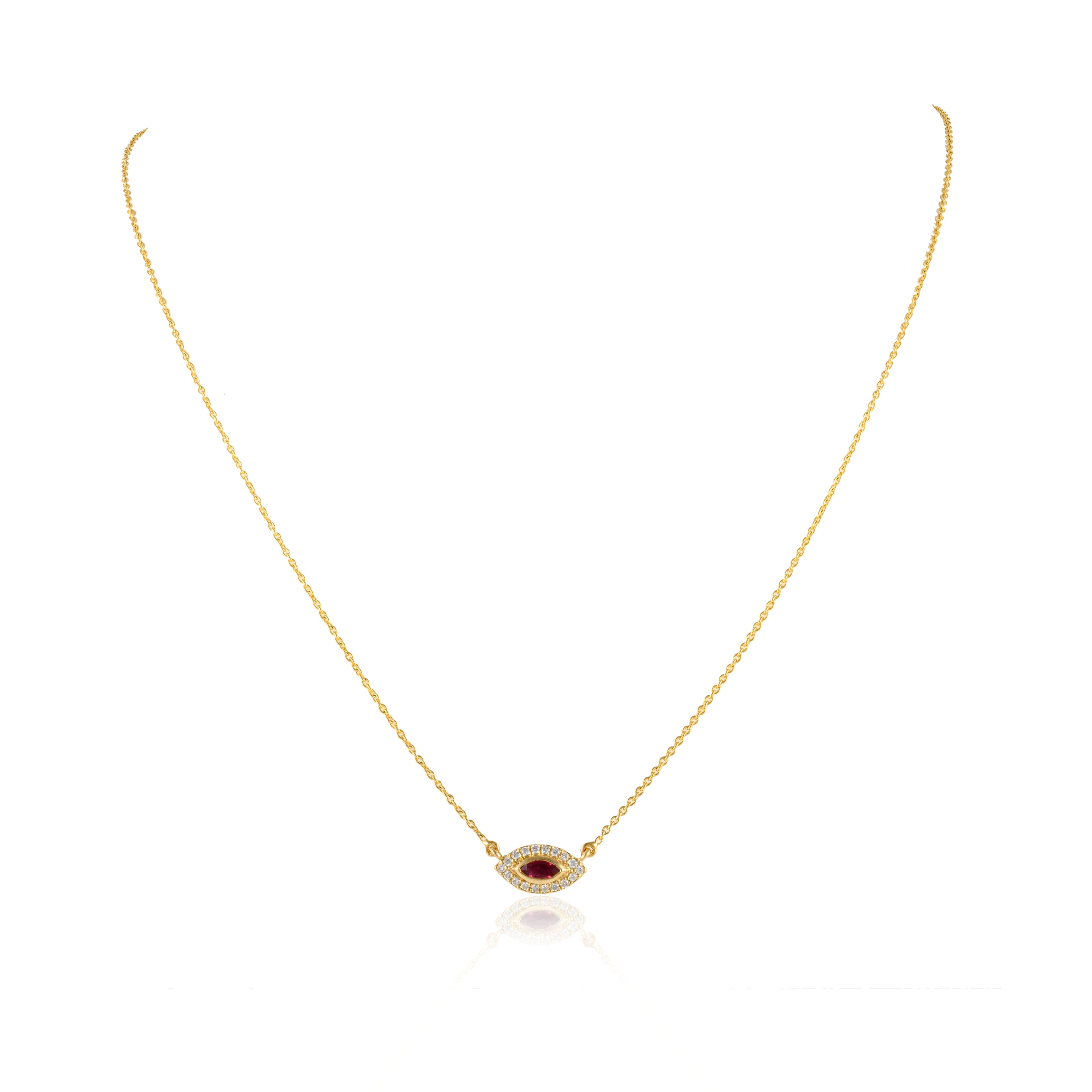 Ruby Diamond Gold Pendant