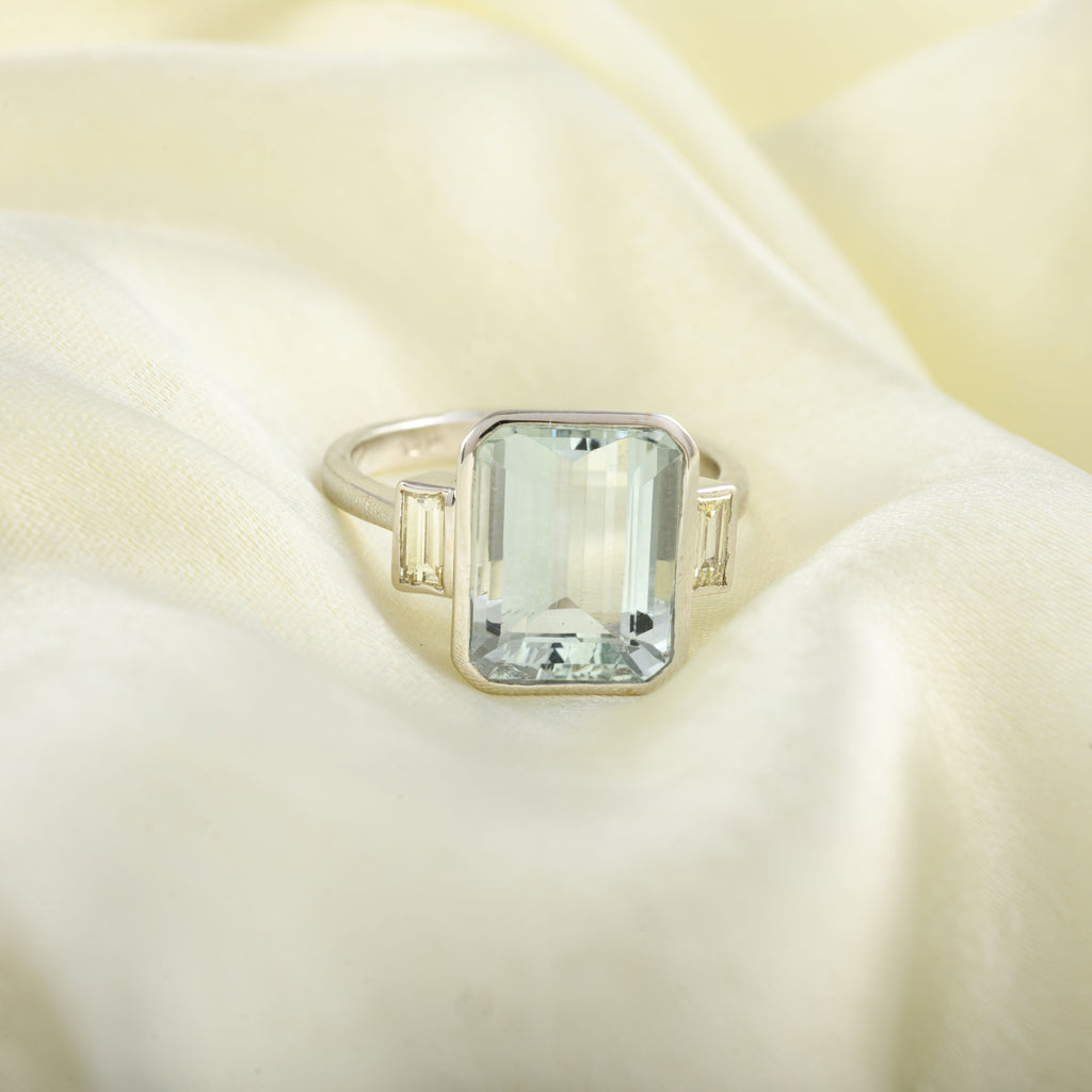 Aquamarine Gold Ring