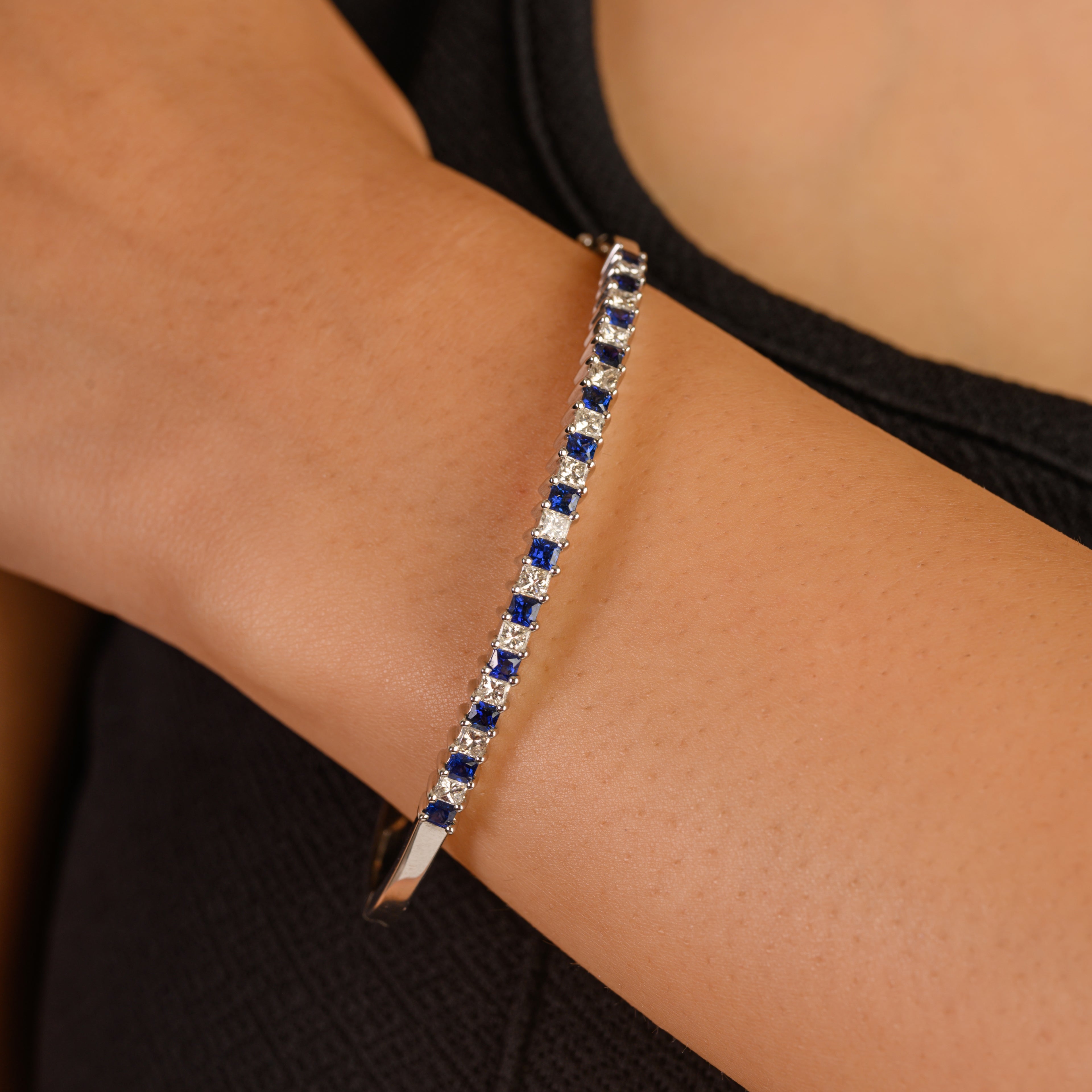 Diamond Sapphire Bangle / Bracelet