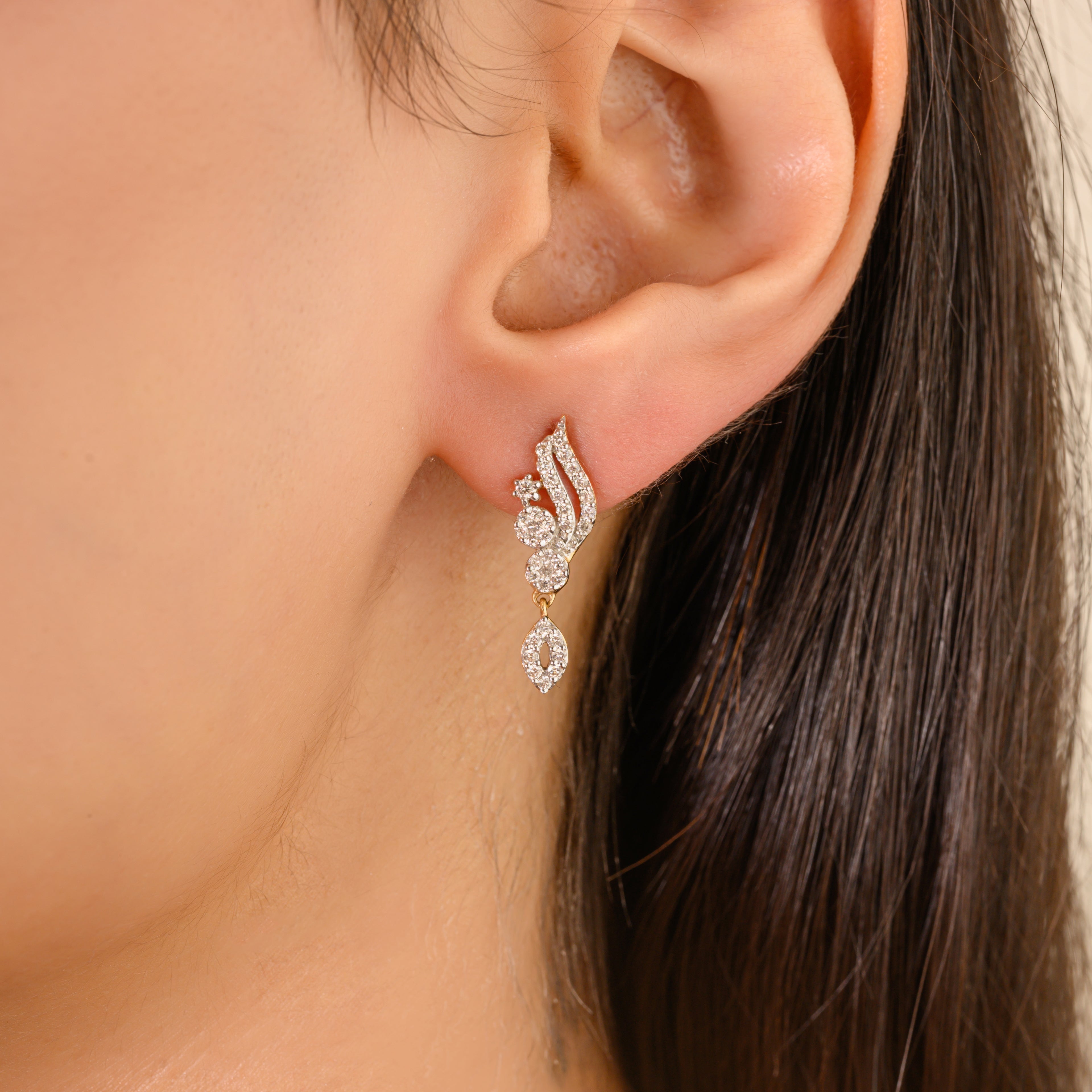 Diamond 18K Gold Earrings