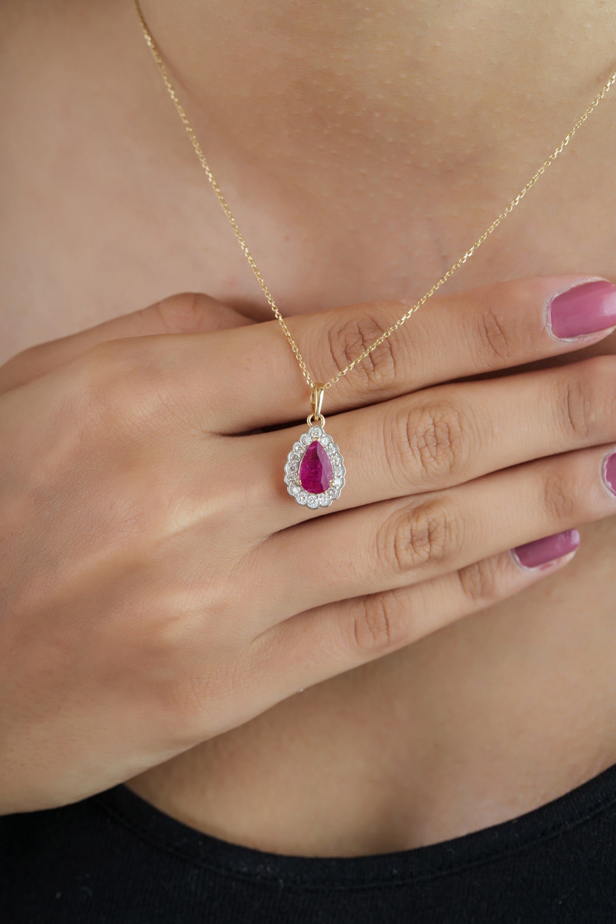 Ruby Diamond Pendant