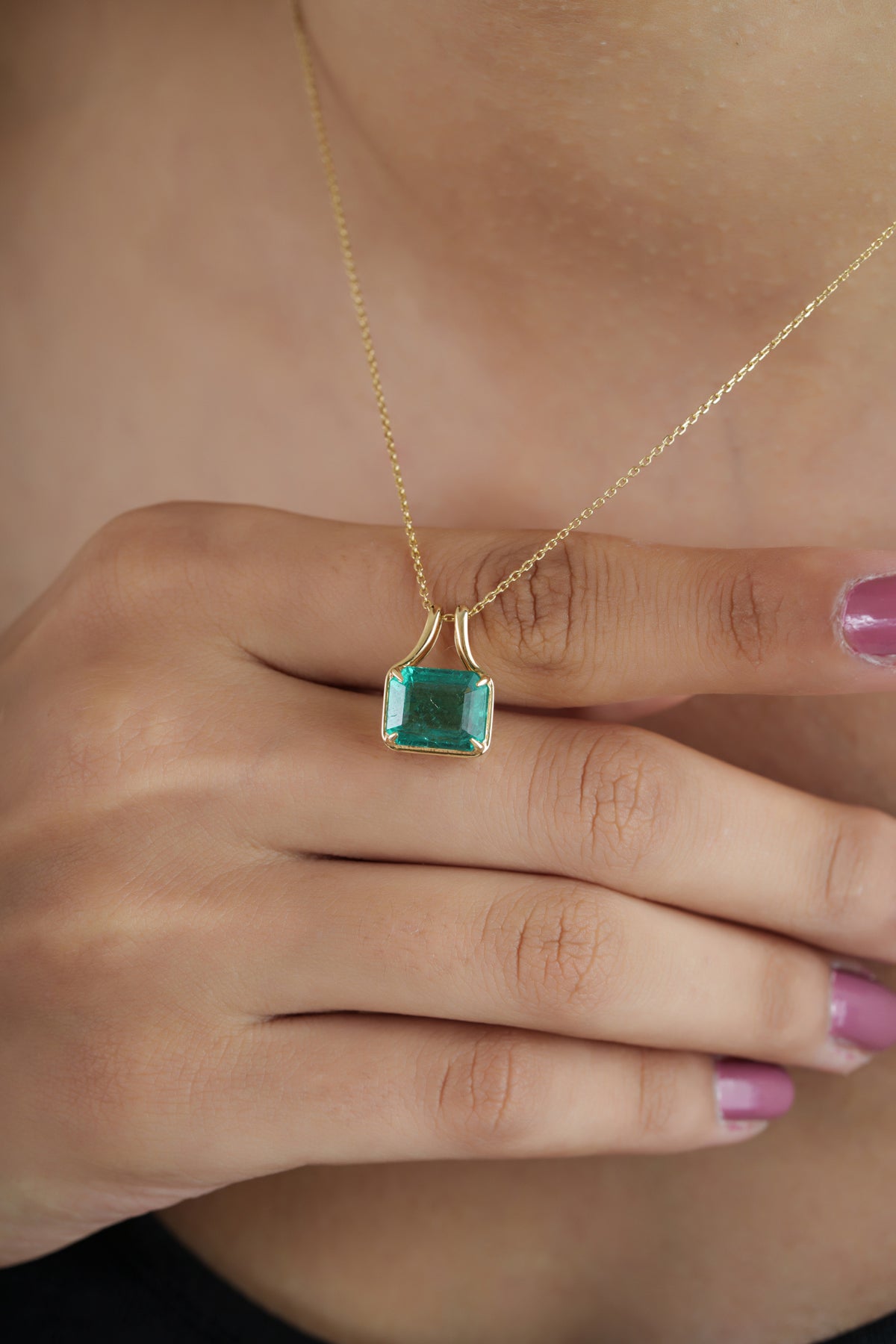 Rectangular Emerald Cut Pendant