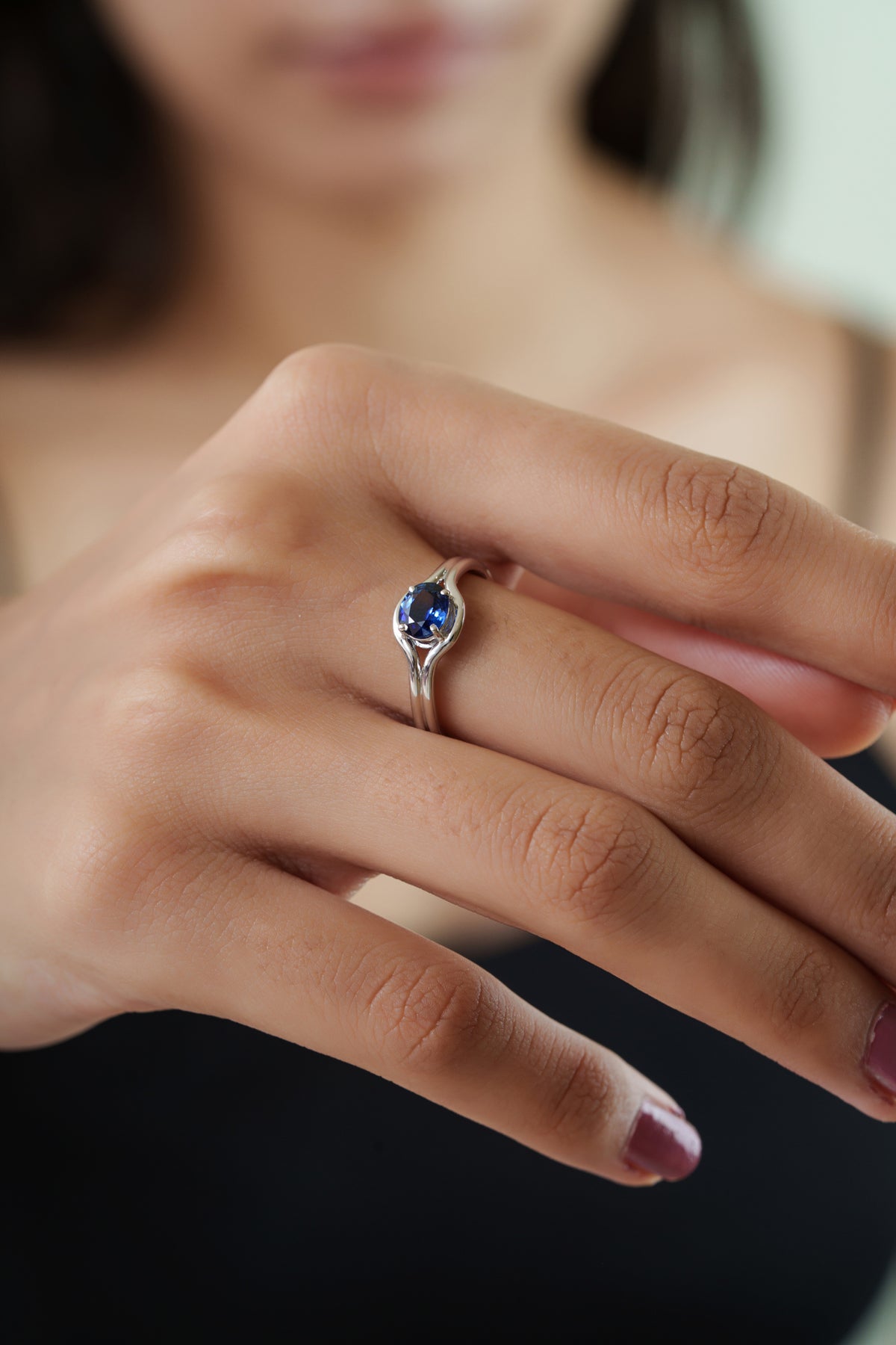 Blue Sapphire Solitaire Ring