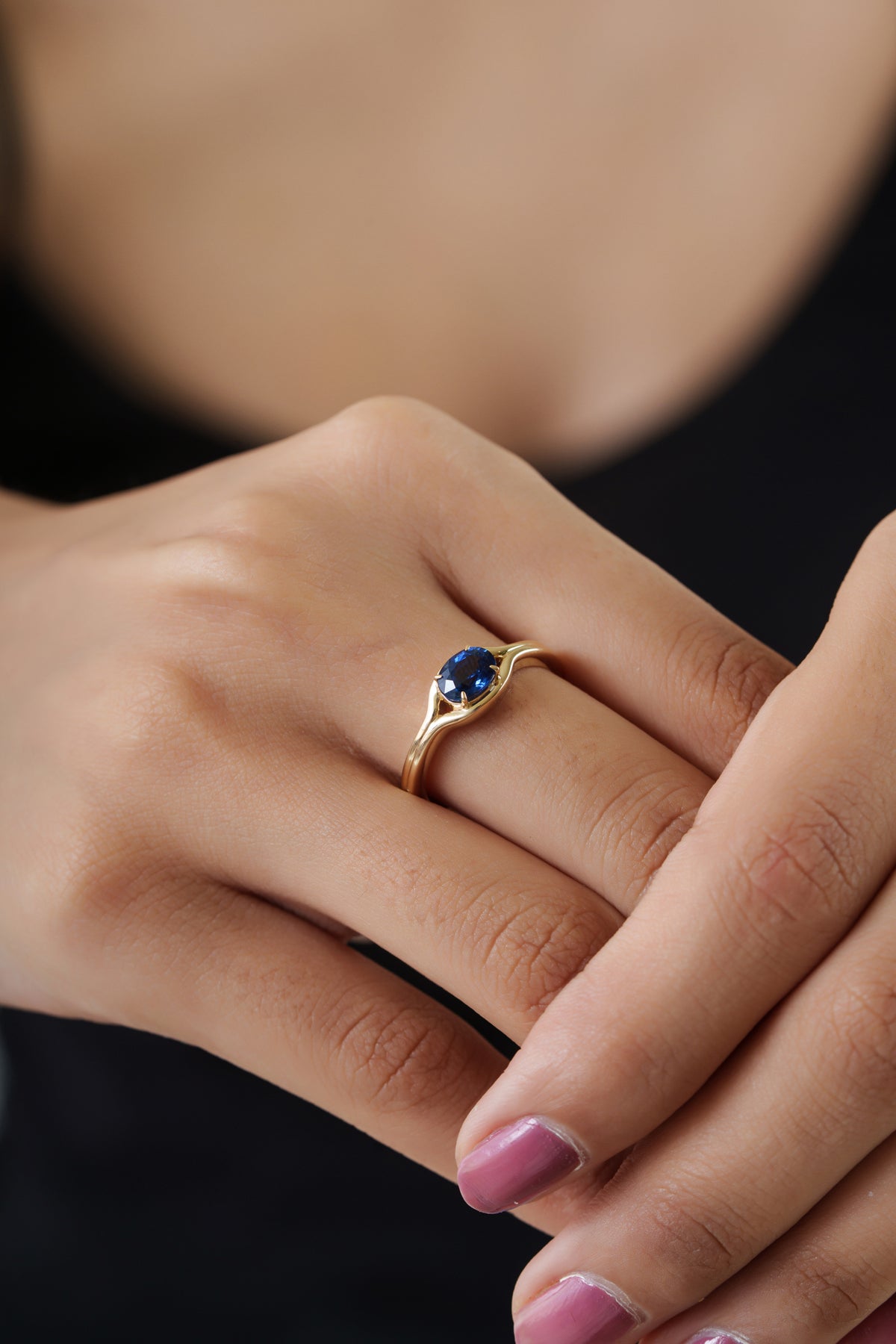 Blue Sapphire Gold Ring