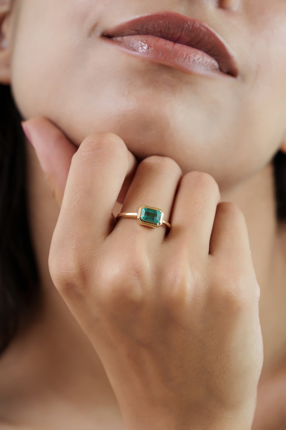 Emerald Bezel Ring