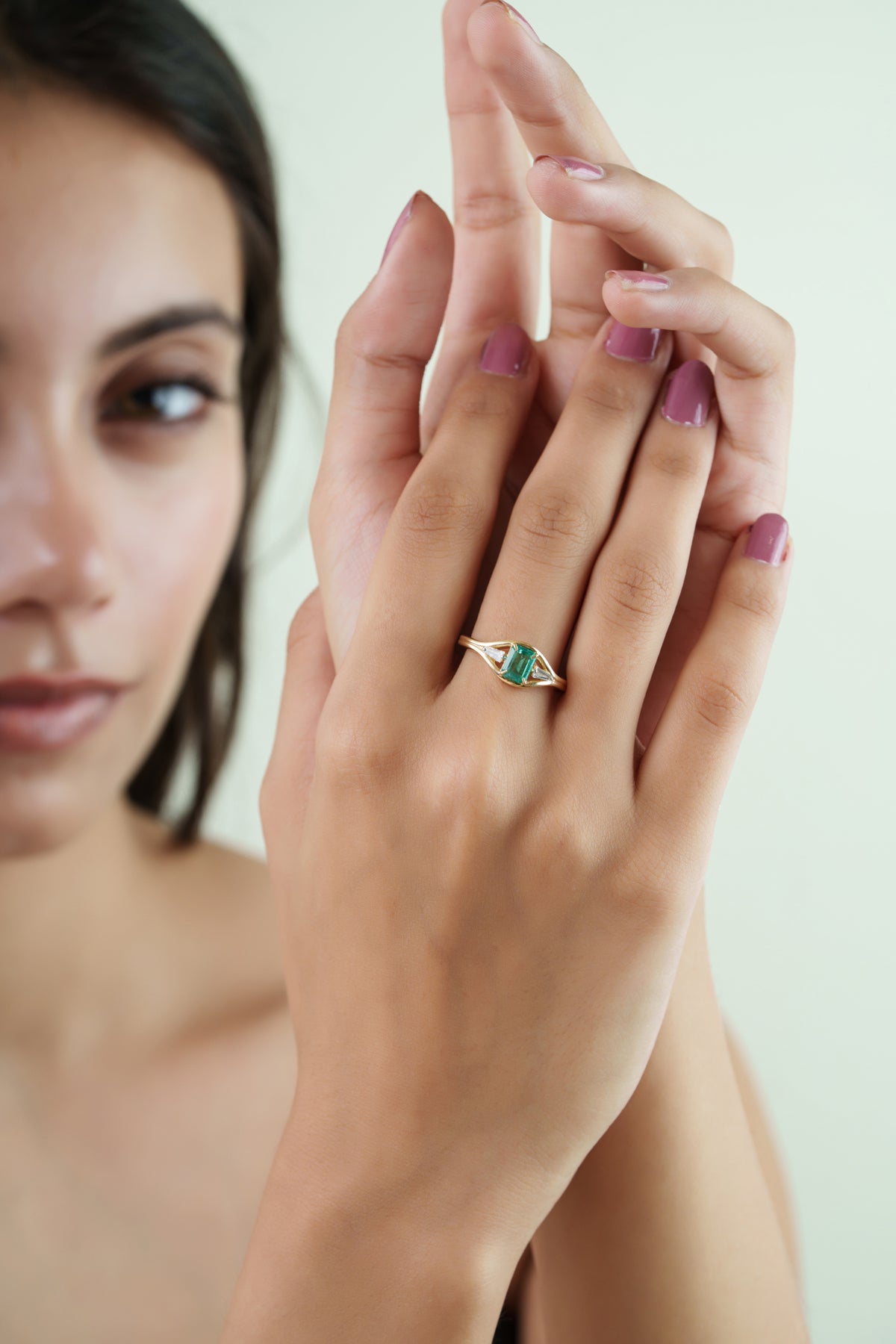Emerald Cut Emerald Diamond Ring