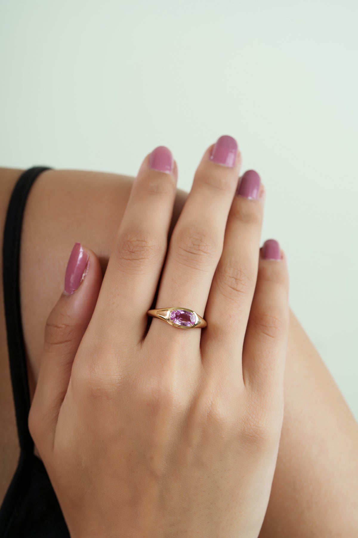 Pink Sapphire Signet Ring