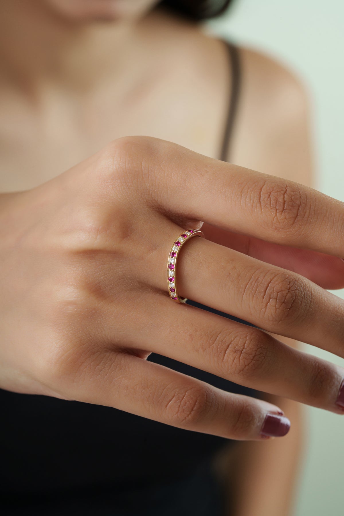 Ruby Diamond Eternity Band