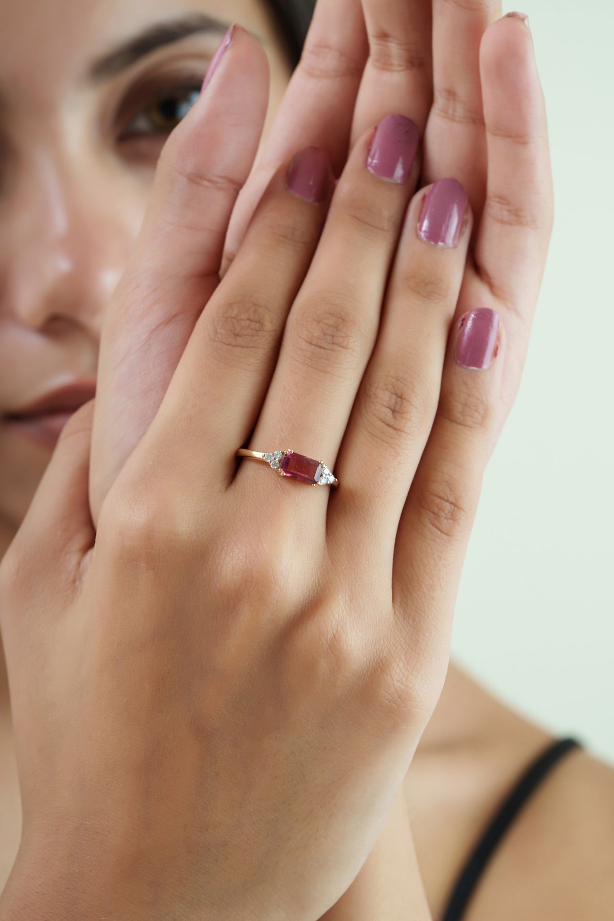Tourmaline Diamond Ring