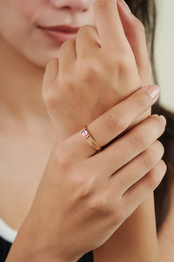 Watermelon Tourmaline Ring