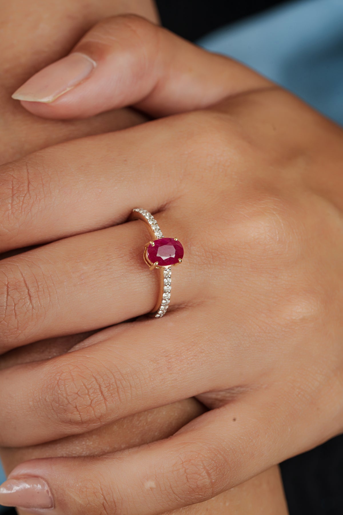 Natural Ruby Diamond Ring
