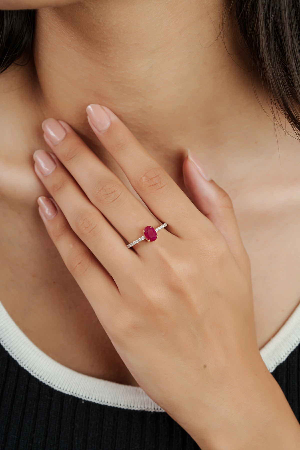 Natural Ruby Diamond Ring