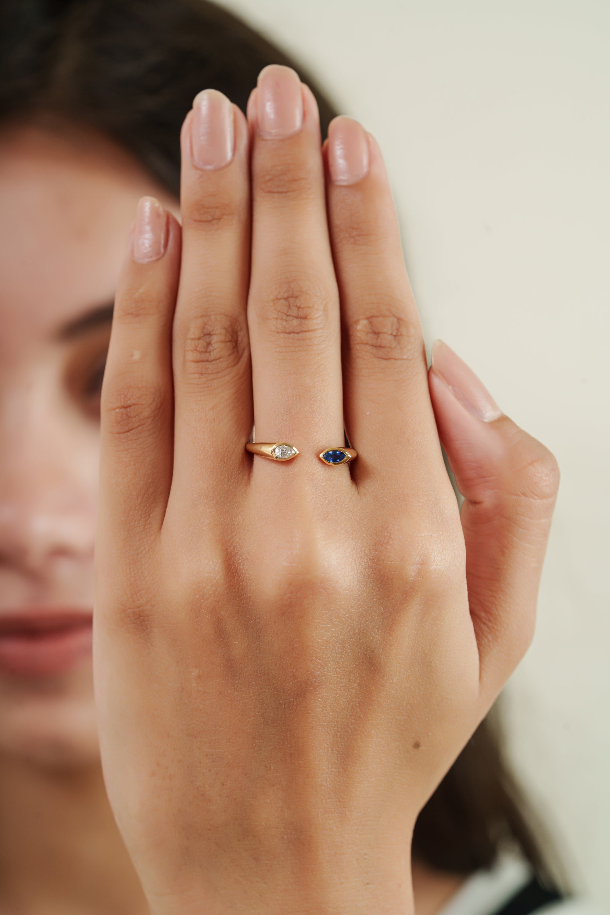 Blue Sapphire Diamond Ring