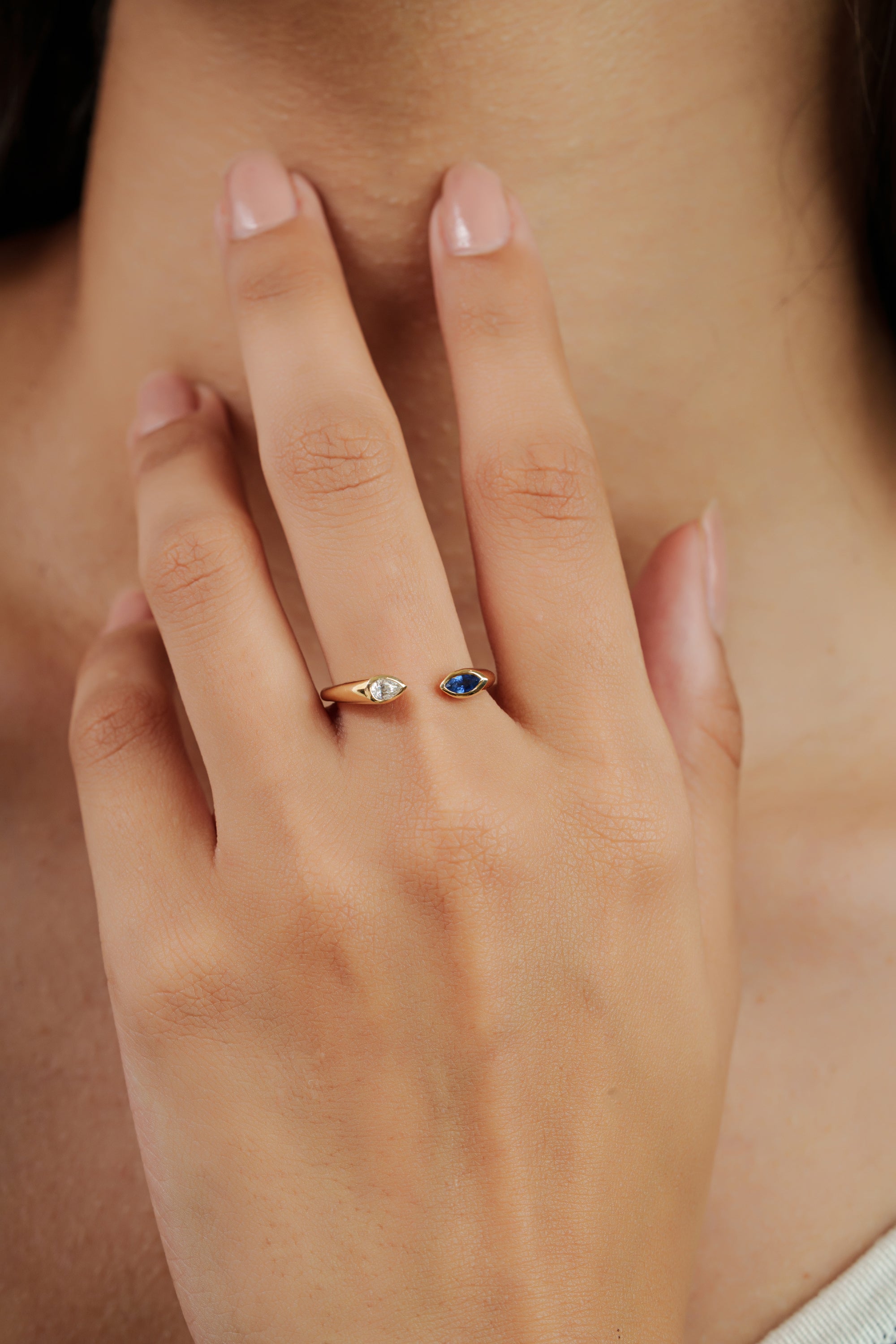 Blue Sapphire Diamond Ring
