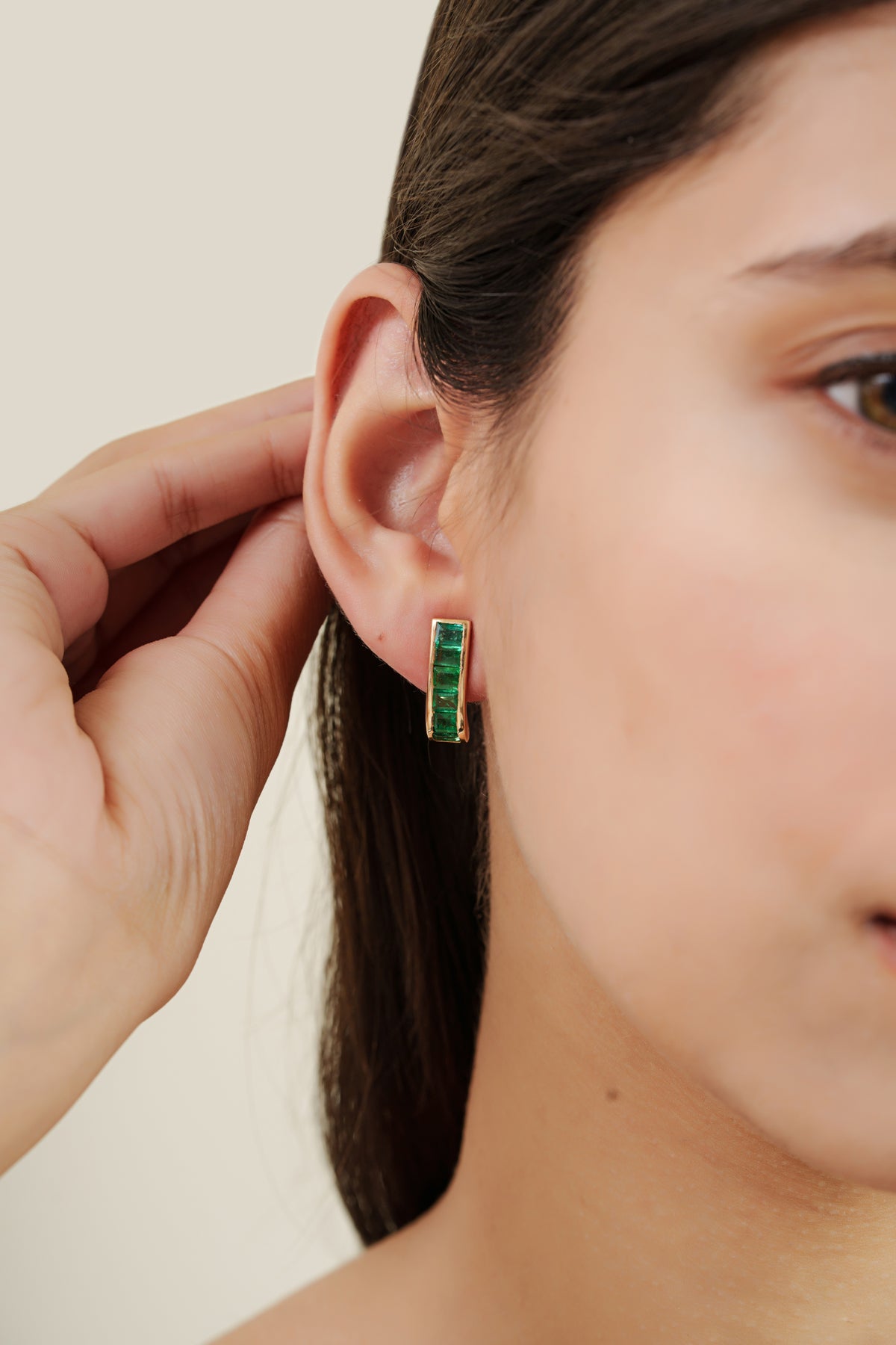 Emerald Stud Earrings
