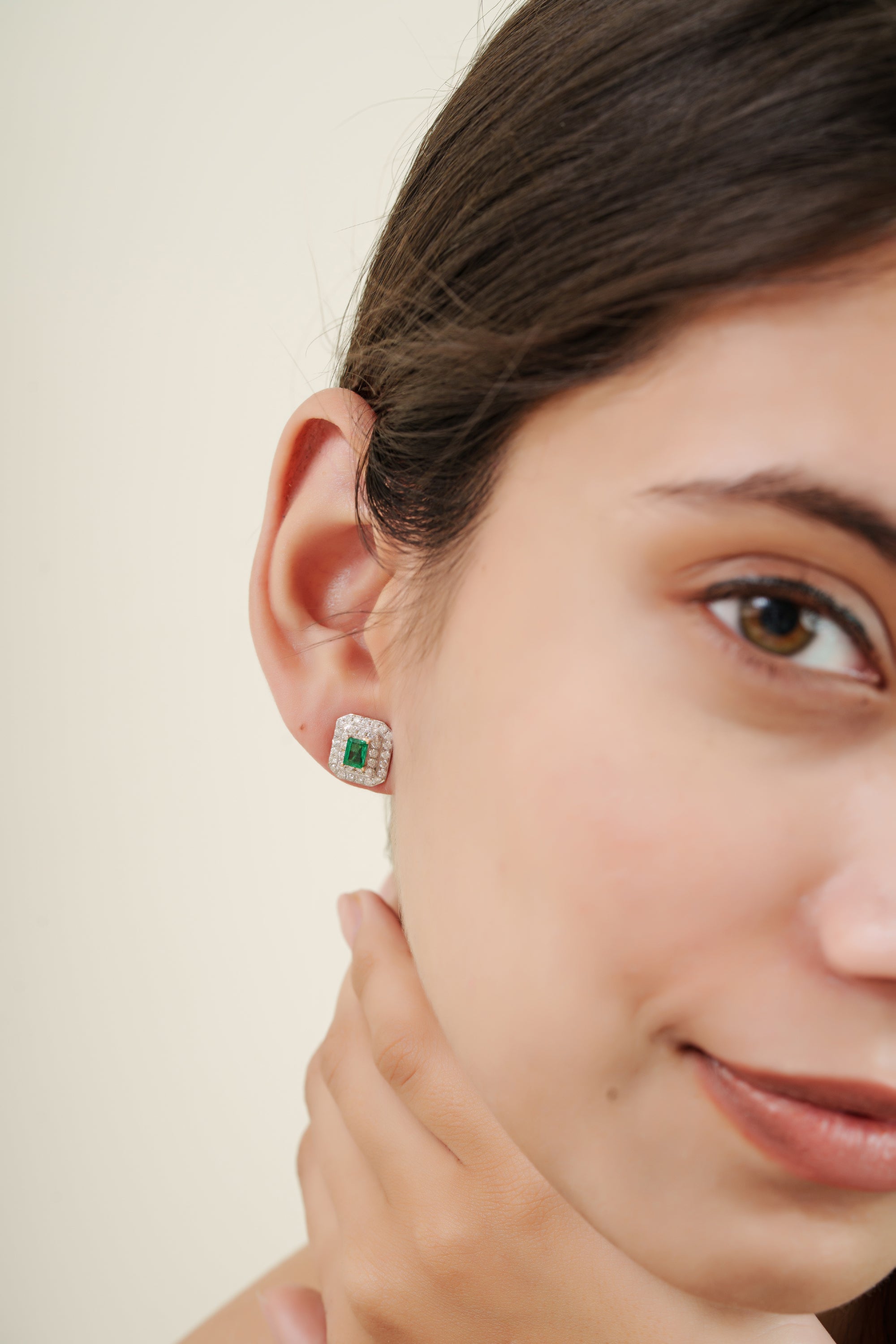 Emerald Cut Emerald Earrings