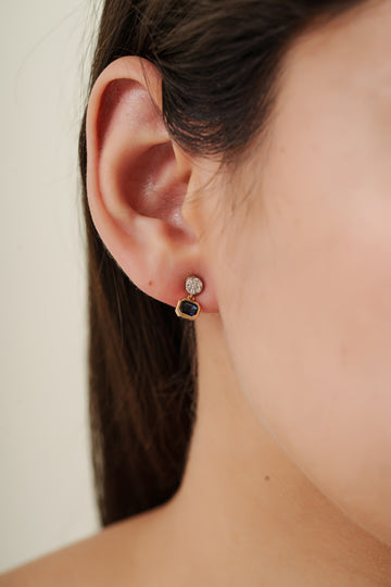 Sapphire Diamond Drop Earrings