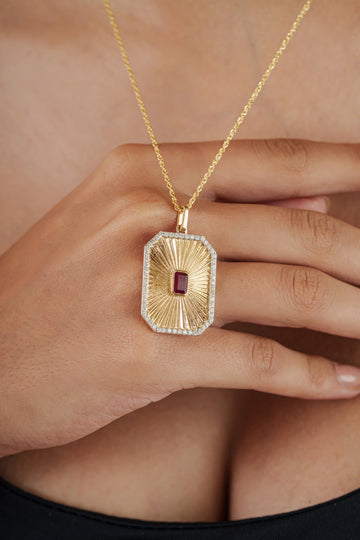 Ruby Diamond Pendant