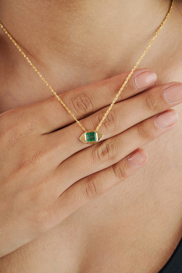 Emerald Evil Eye Pendant