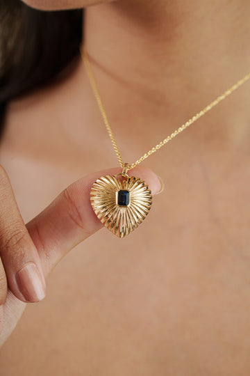 Sapphire Heart Pendant