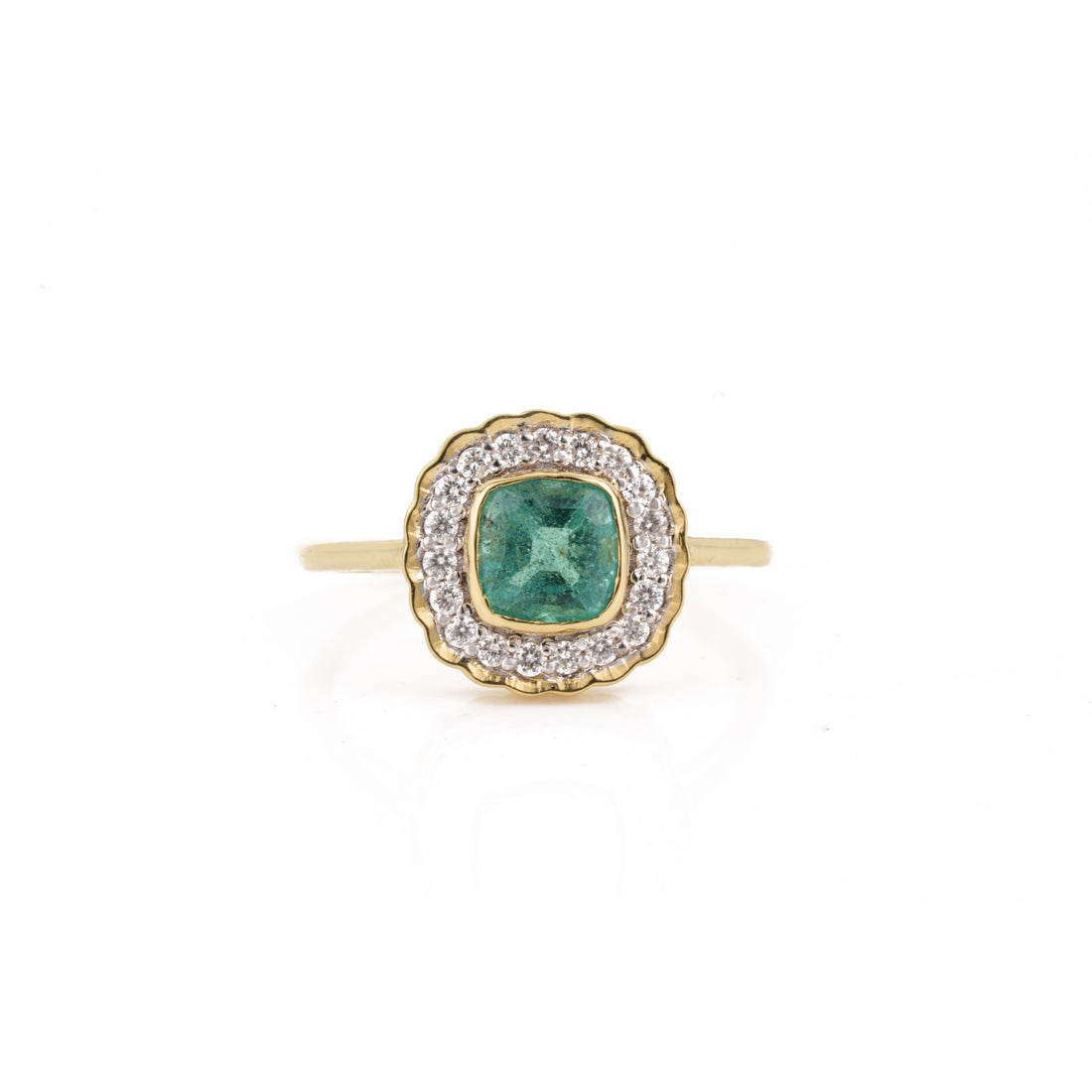 Emerald Diamond Statment Ring