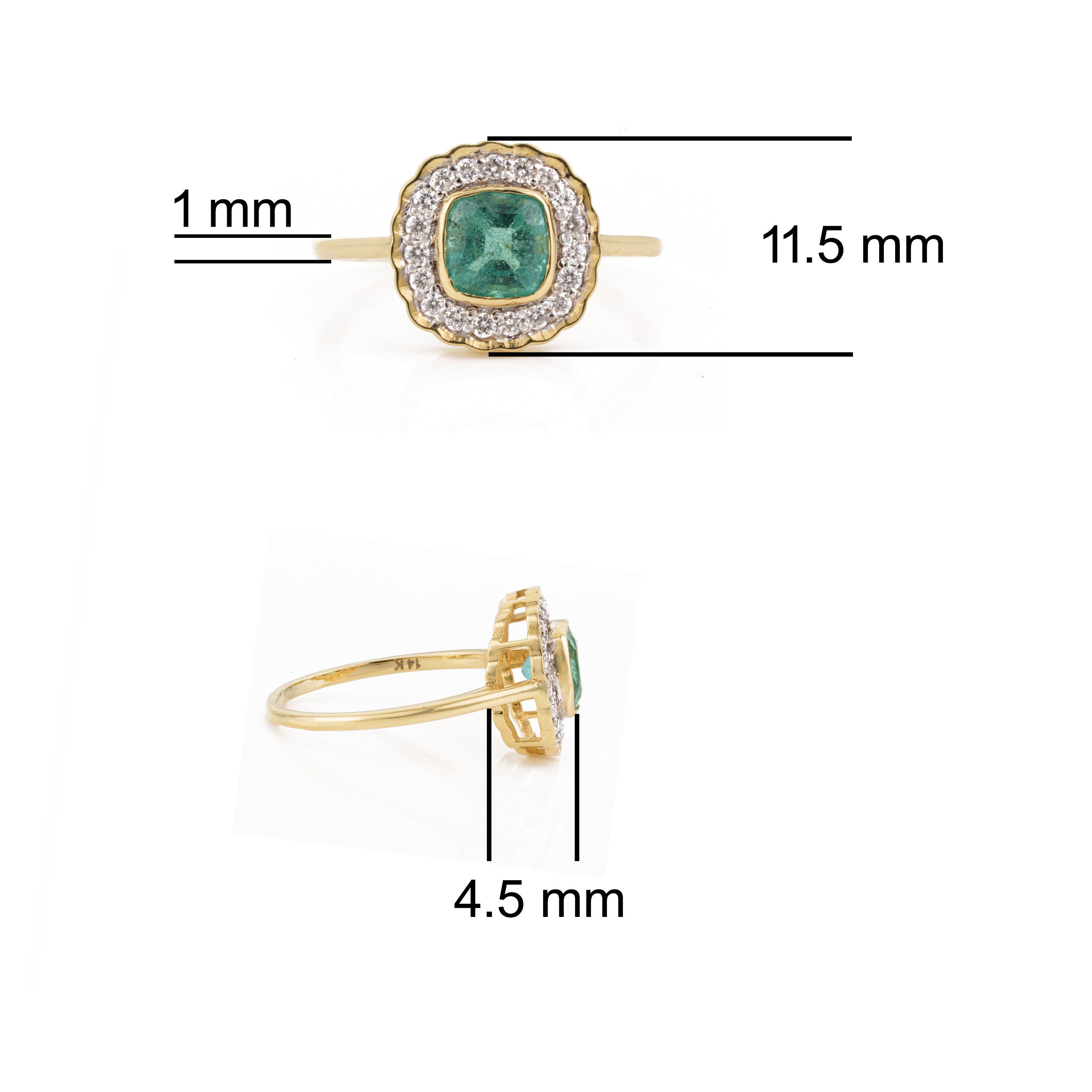 Emerald Diamond Statment Ring