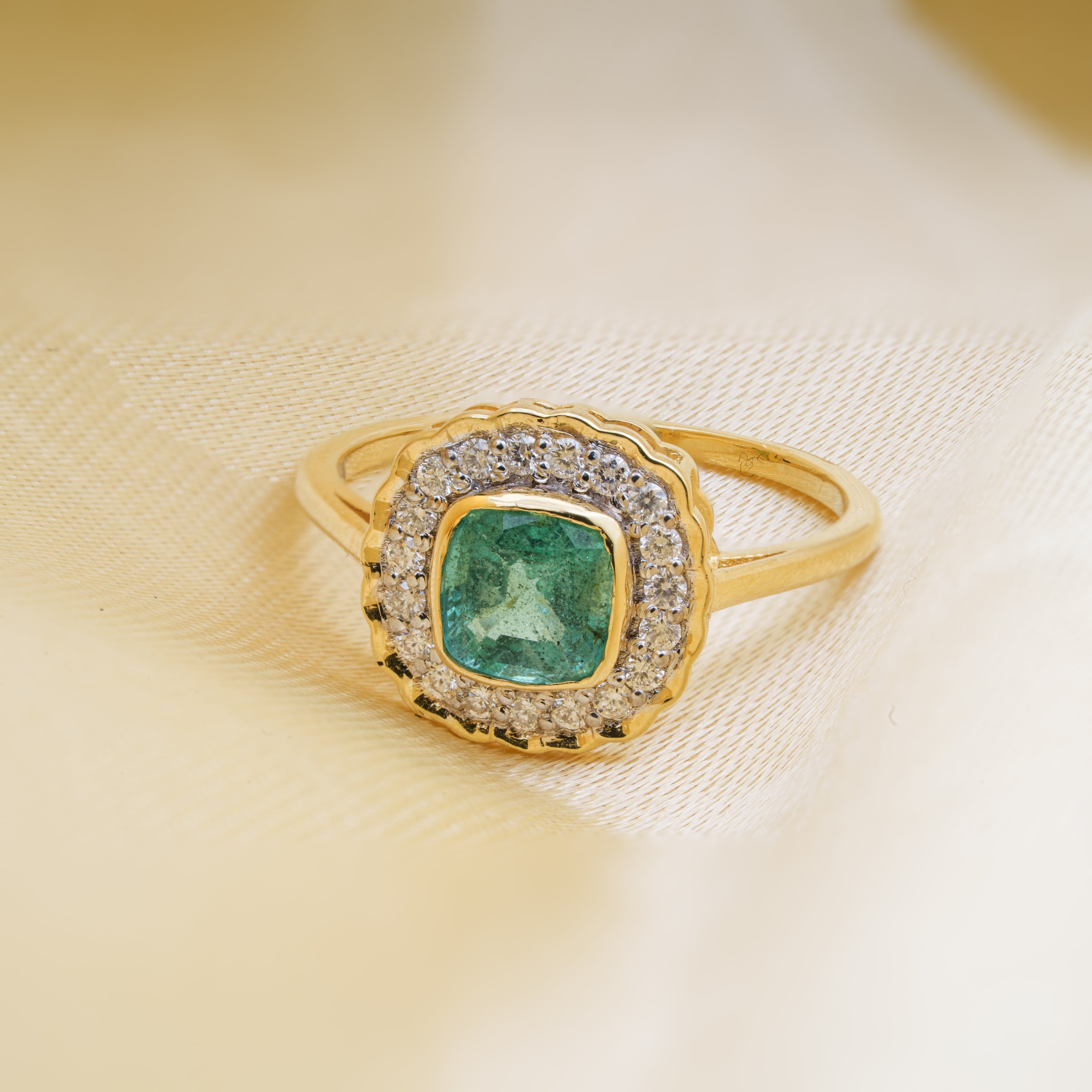 Emerald Diamond Statment Ring