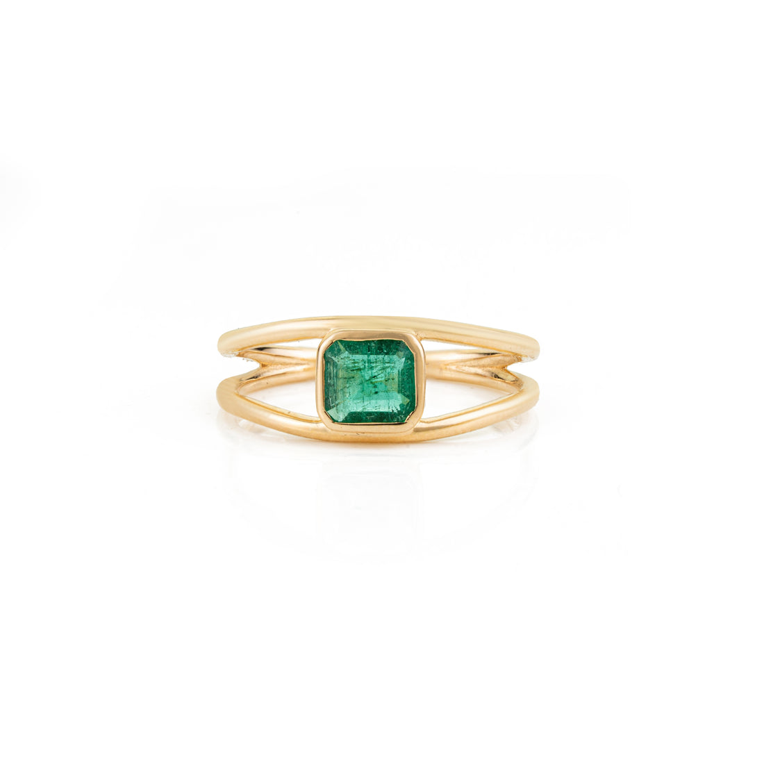 Emerald Double Band Ring
