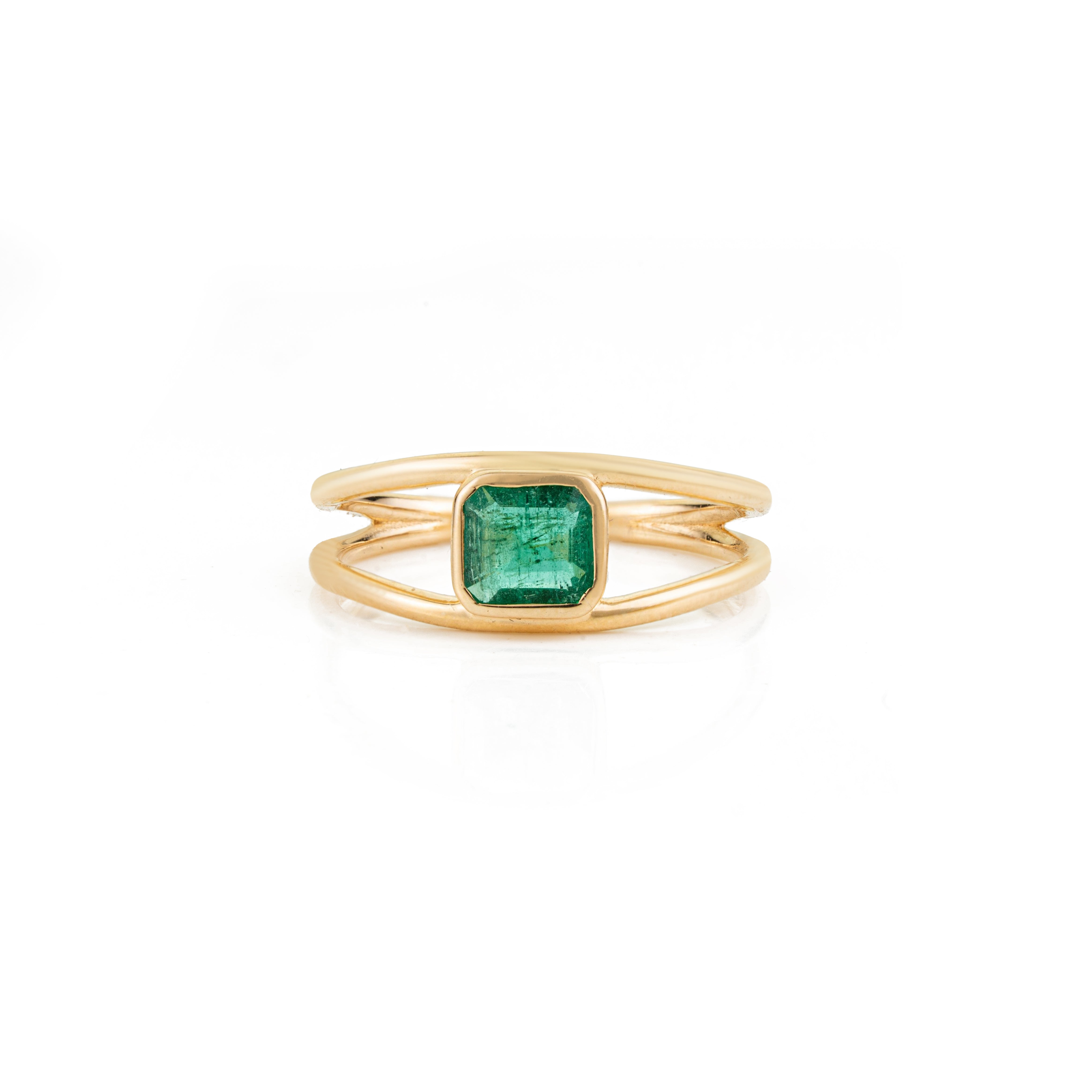 Emerald Double Band Ring