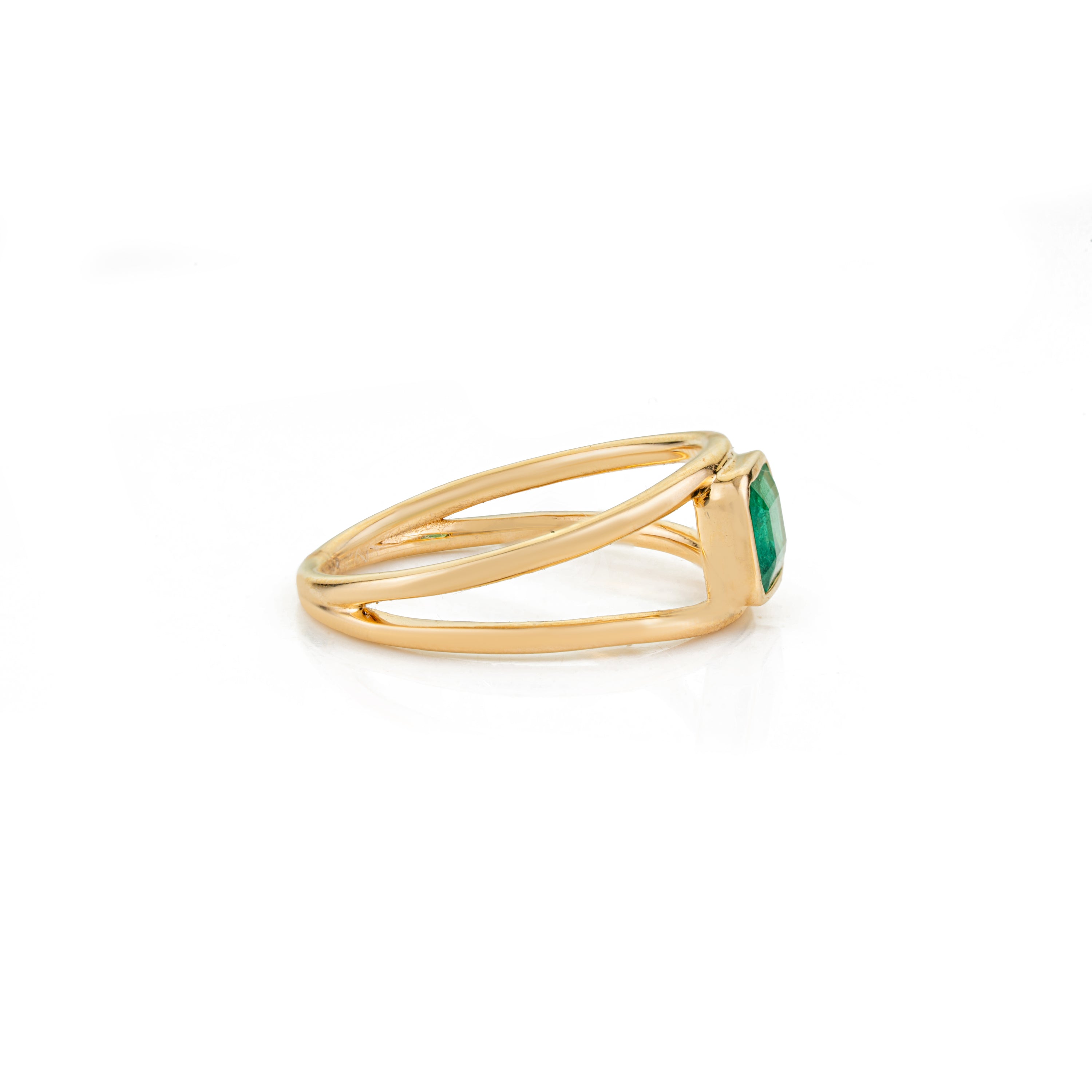 Emerald Double Band Ring