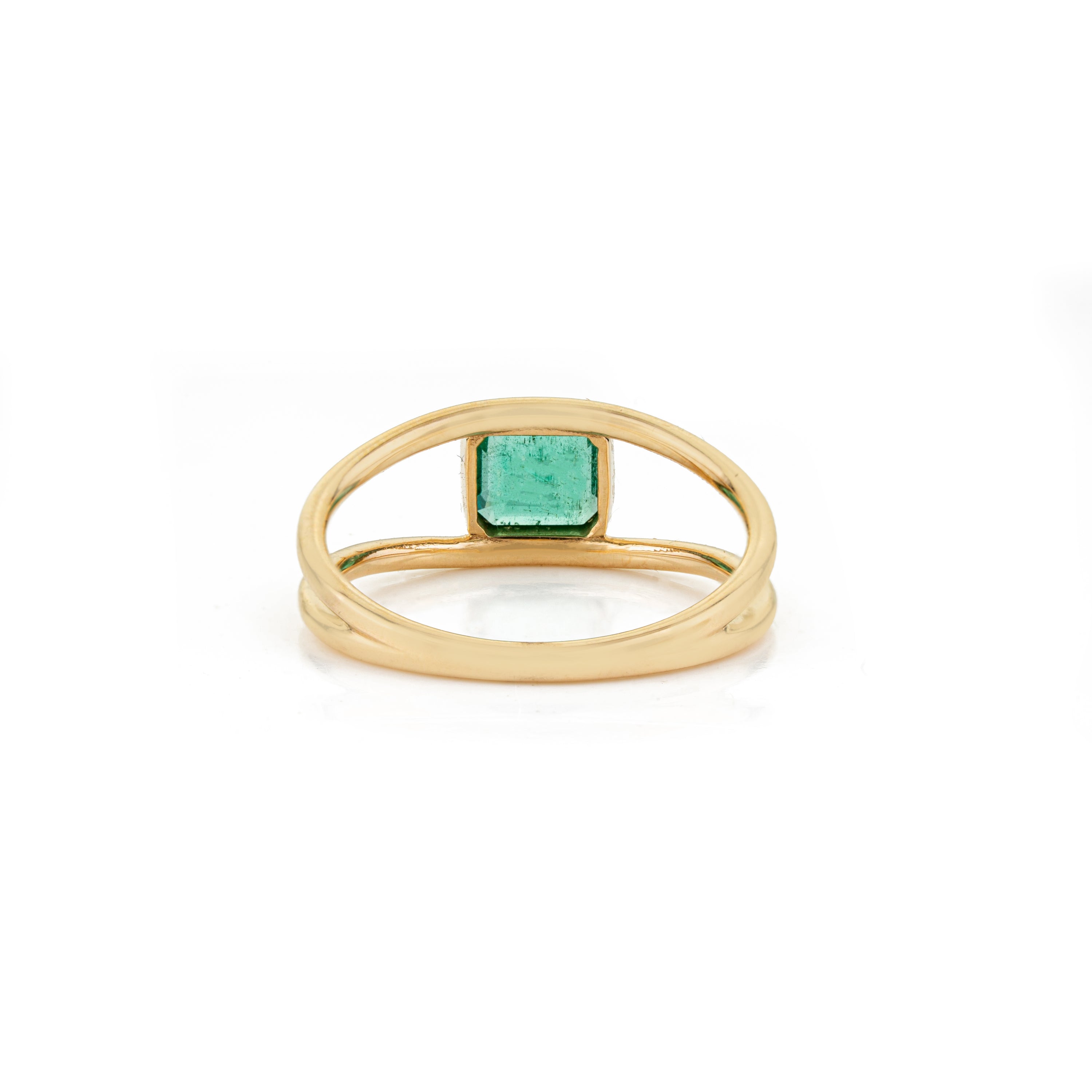 Emerald Double Band Ring
