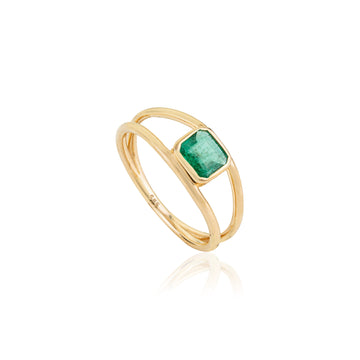 Emerald Double Band Ring