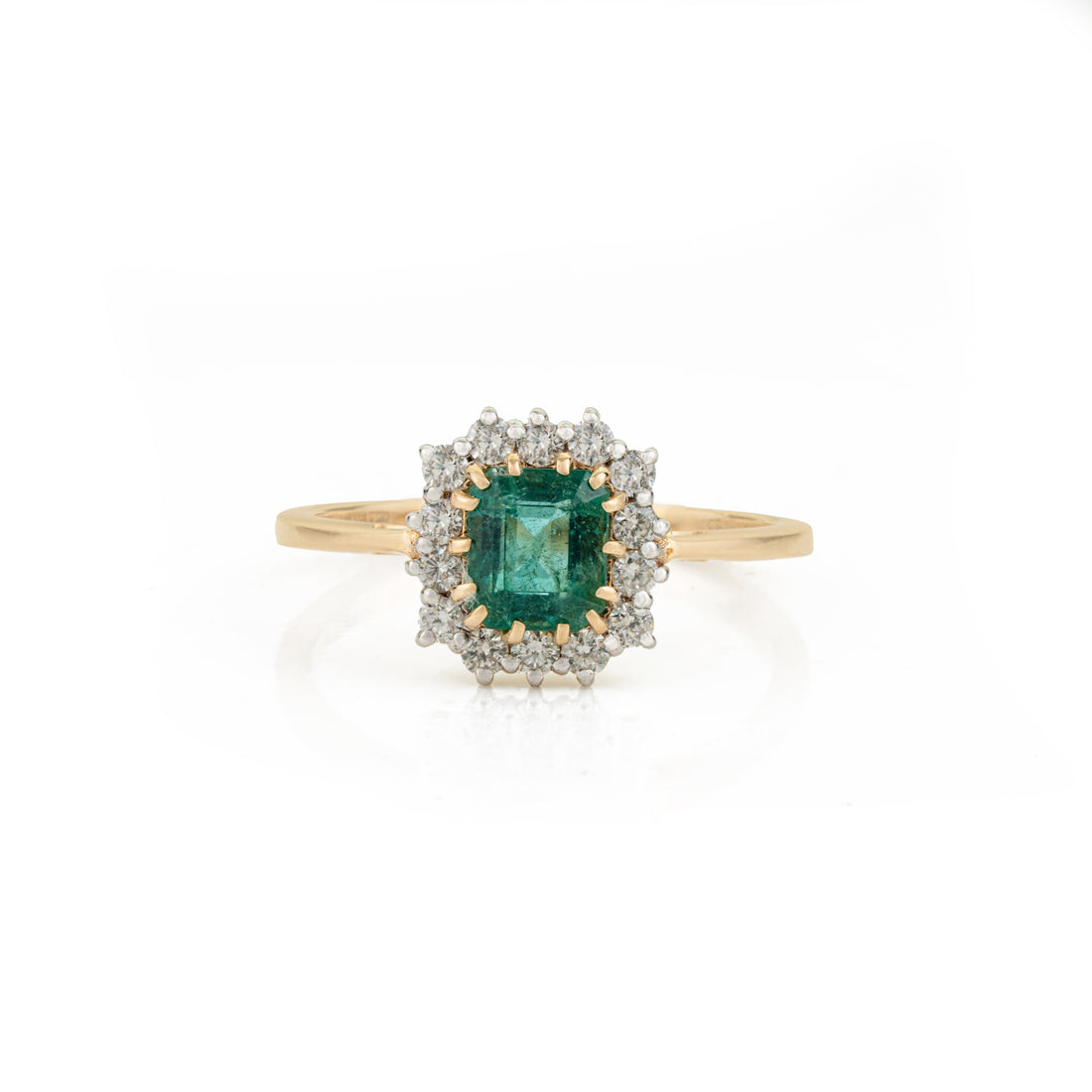 Octagon Emerald Diamond Ring