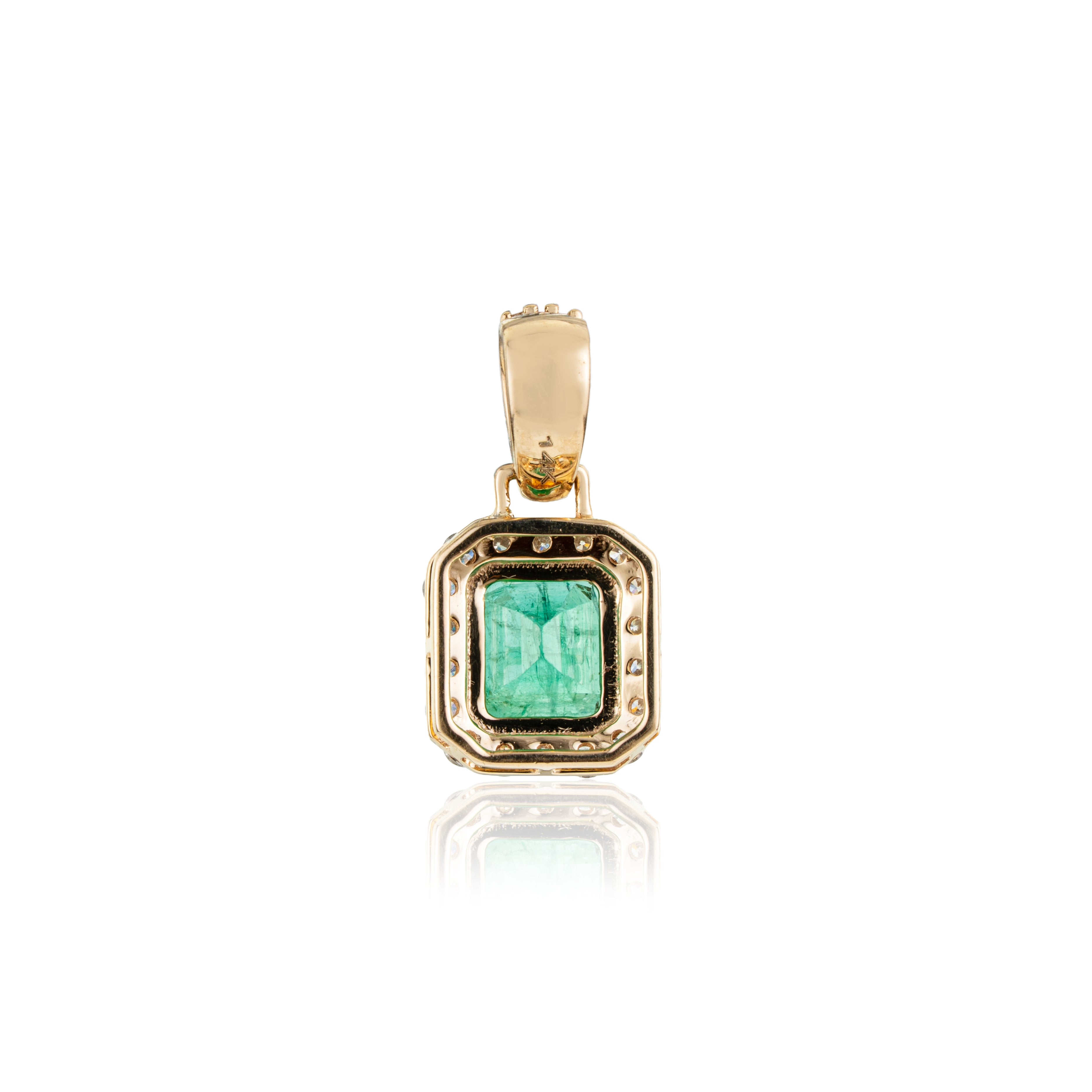 Emerald Damond Pendant Necklace