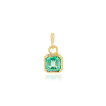 Emerald Bezel Set Pendant