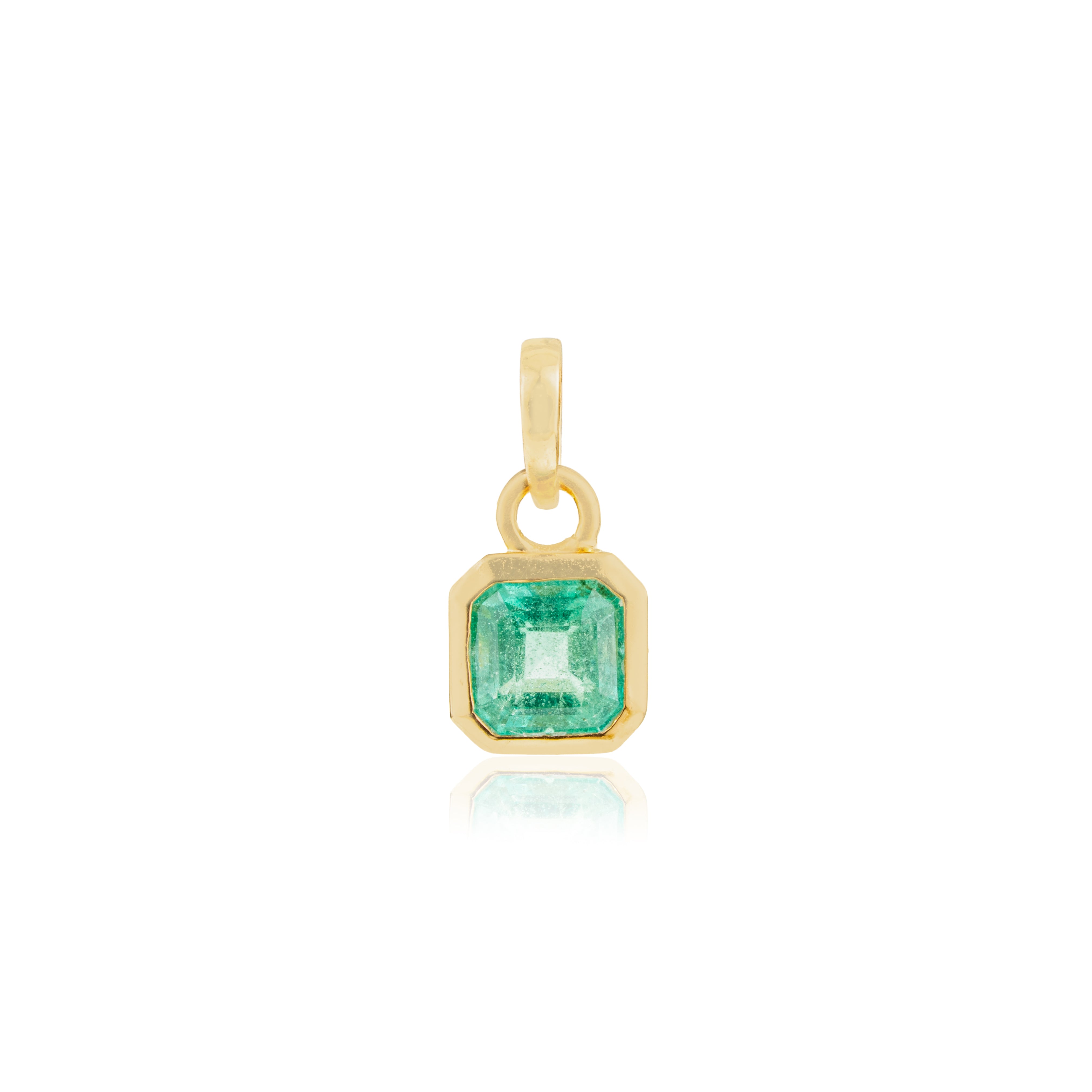 Emerald Bezel Set Pendant